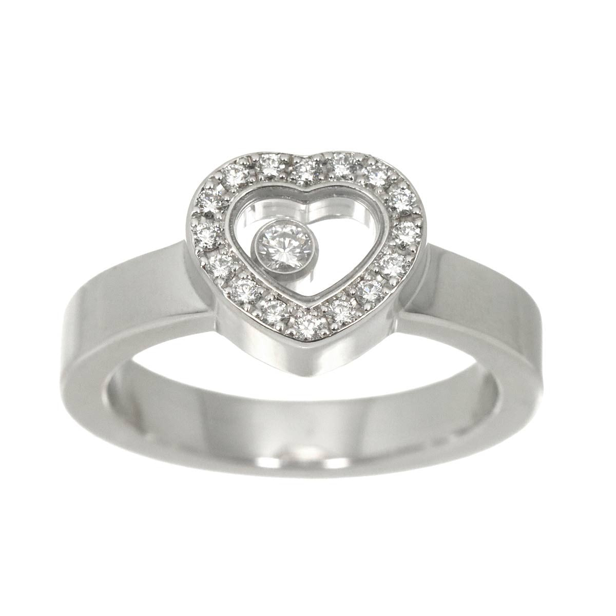 Chopard Happy Heart Diamond Ring 18K WG 750 Size4.5(US) 903244291