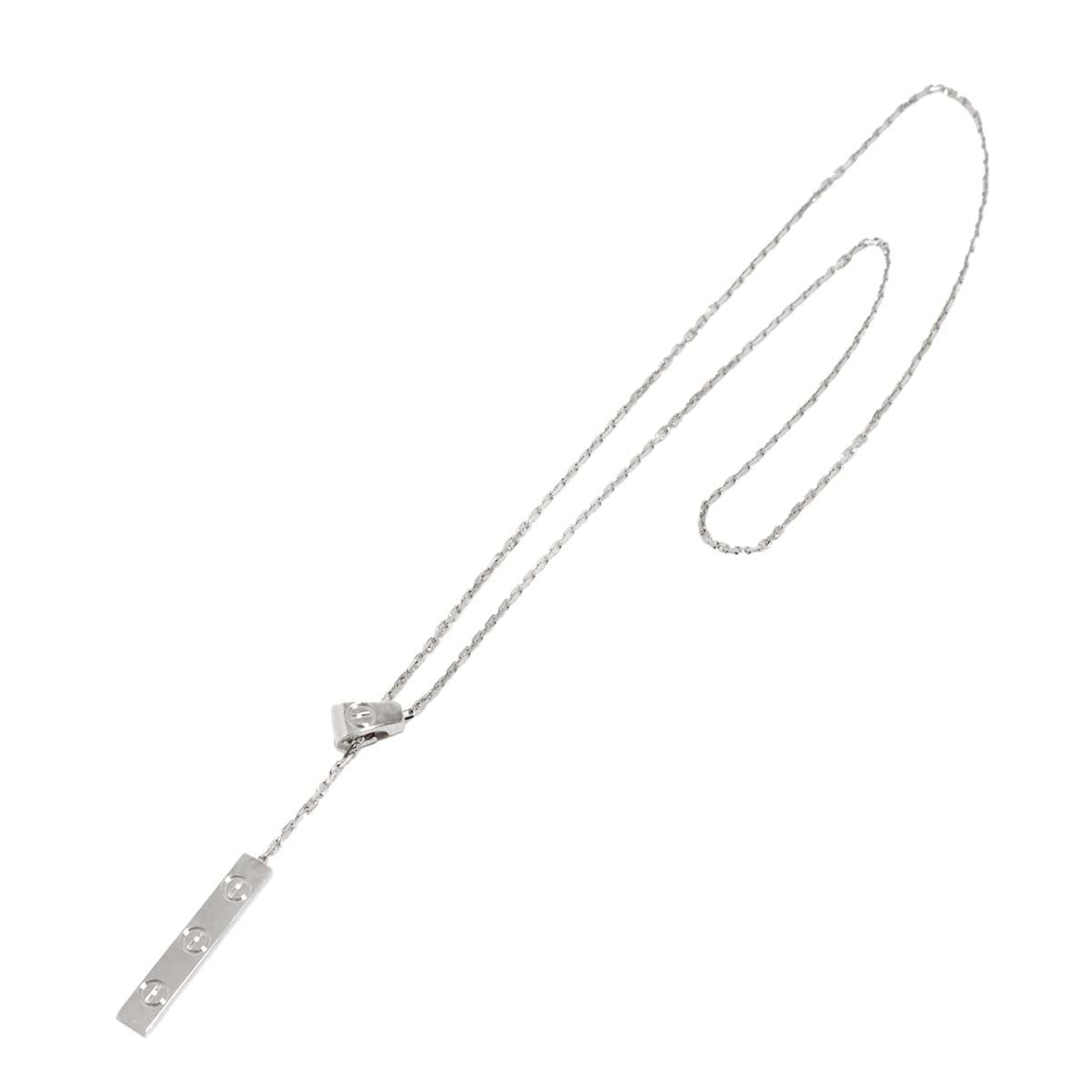 Cartier Love Plate Necklace 18K White Gold 750 902973451