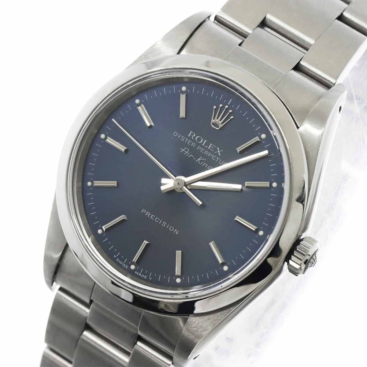 ROLEX Air King 14000 Serial X Automatic Blue Dial Mens Watch 903130146