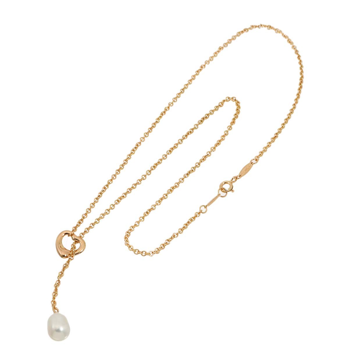 TIFFANY Co.Open Heart Lariat 18K Pink Gold 750 903261951