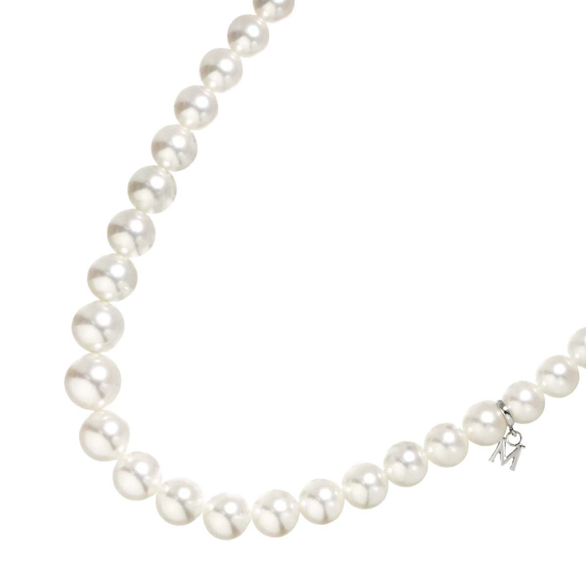 MIKIMOTO Akoya Pearl 8.7-6.4mm Necklace SV Silver 903104510