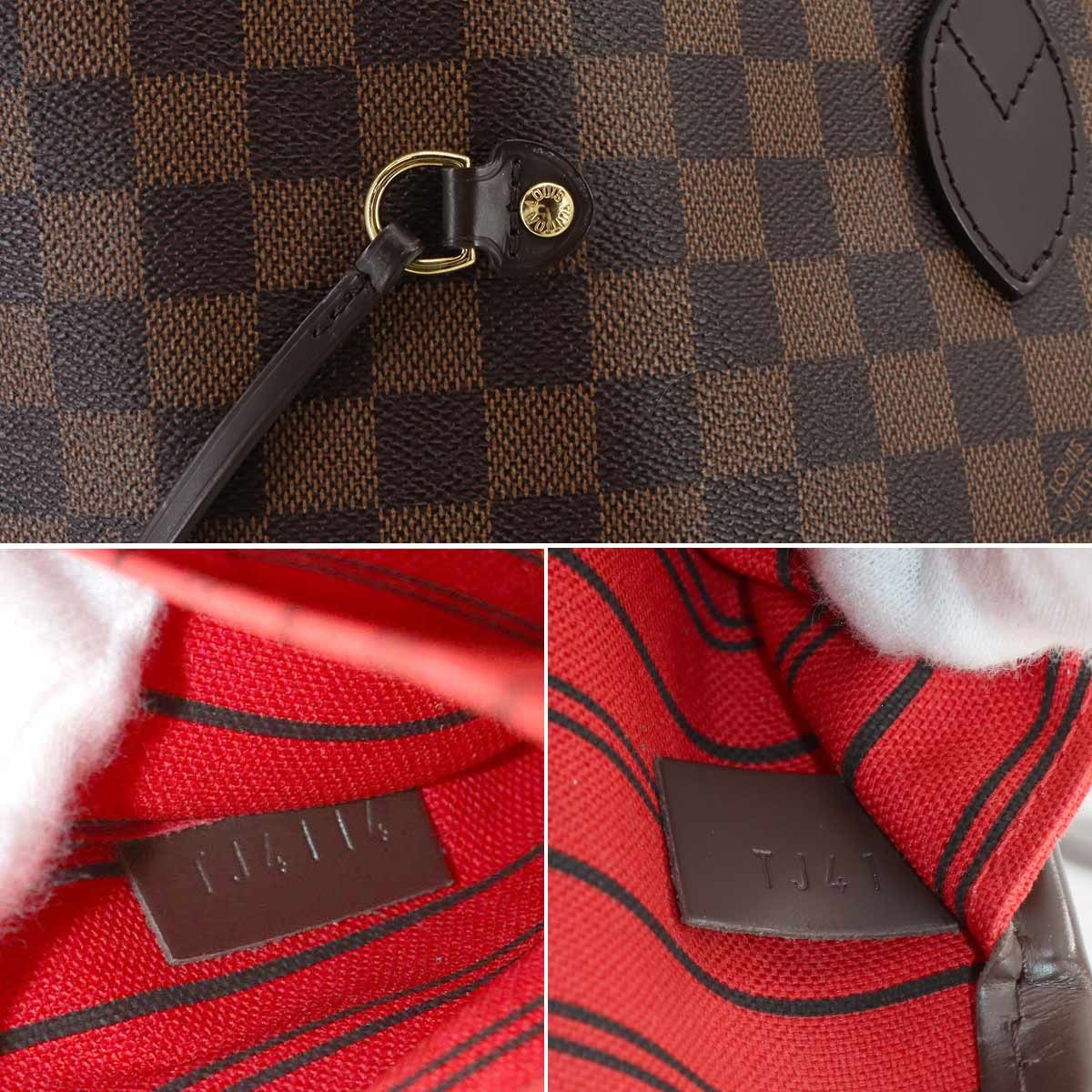 LOUIS VUITTON Damier Neverfull GM Tote Bag Ebene Cerise N41357 Purse 903014669