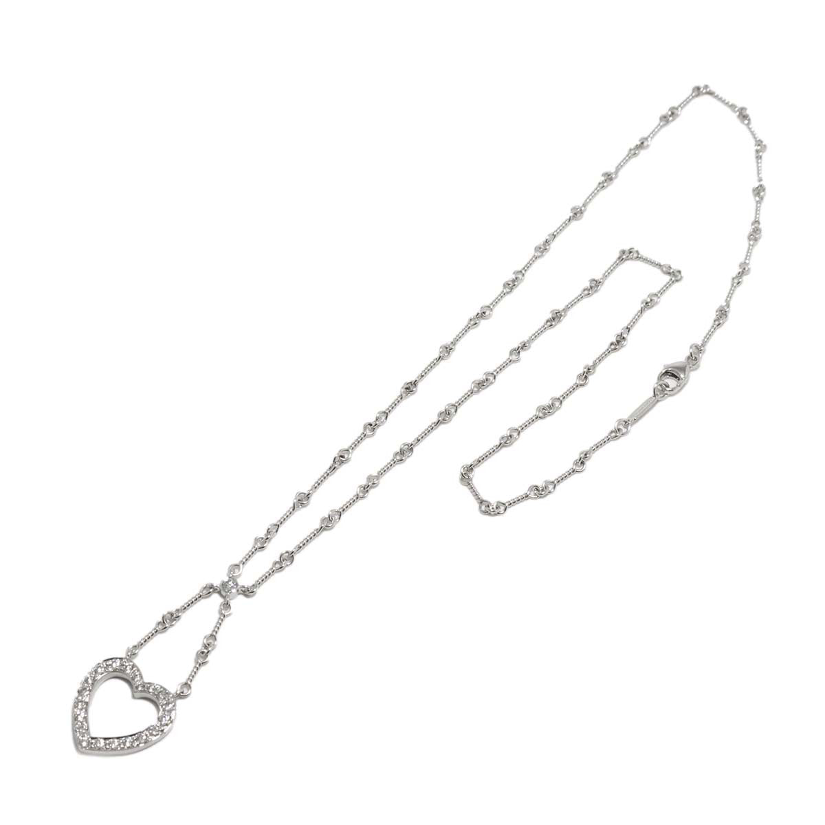 TIFFANY Co. Sentimental Heart Diamond Necklace Platinum 903025791