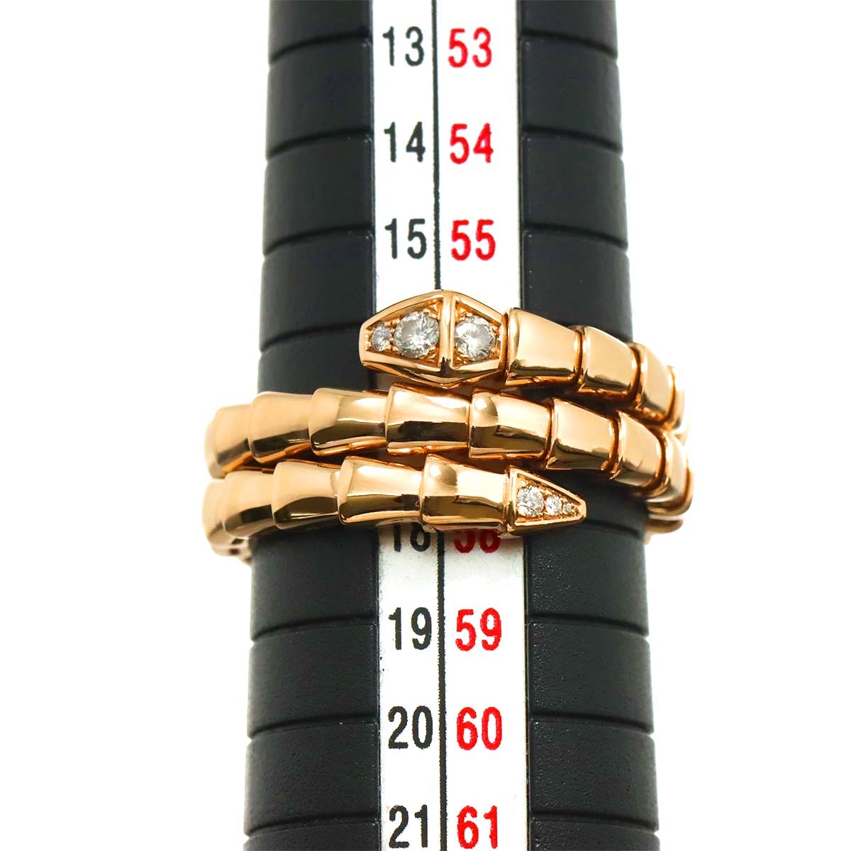 BVLGARI Serpenti Viper Diamond Ring 18K PG 750 sizeXL 8-8.25(US) 903115485