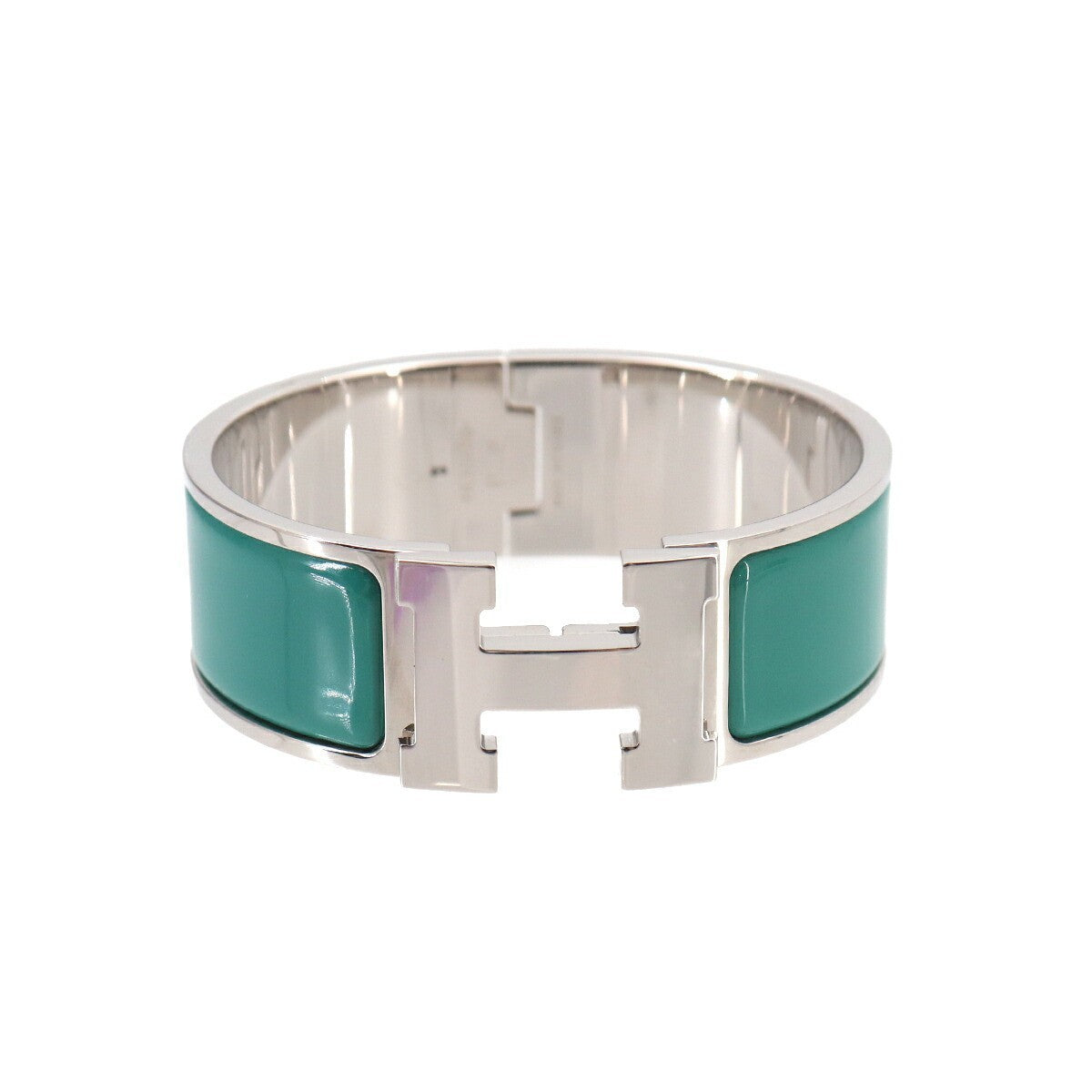 HERMES Clic Clac H PM Bangle Green Silver Accessory 903254740