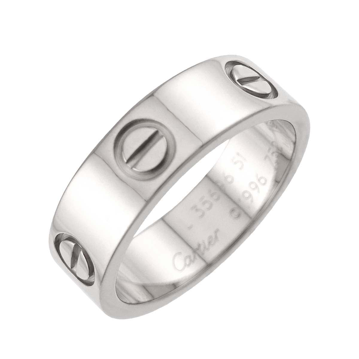 Cartier Love Ring 18K White Gold 750 size51 5.25(US) 903369080