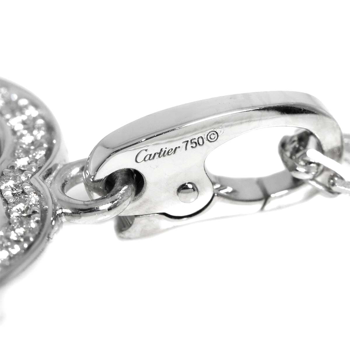 Cartier 2C Diamond Heart Necklace 18K White Gold 750 903234433