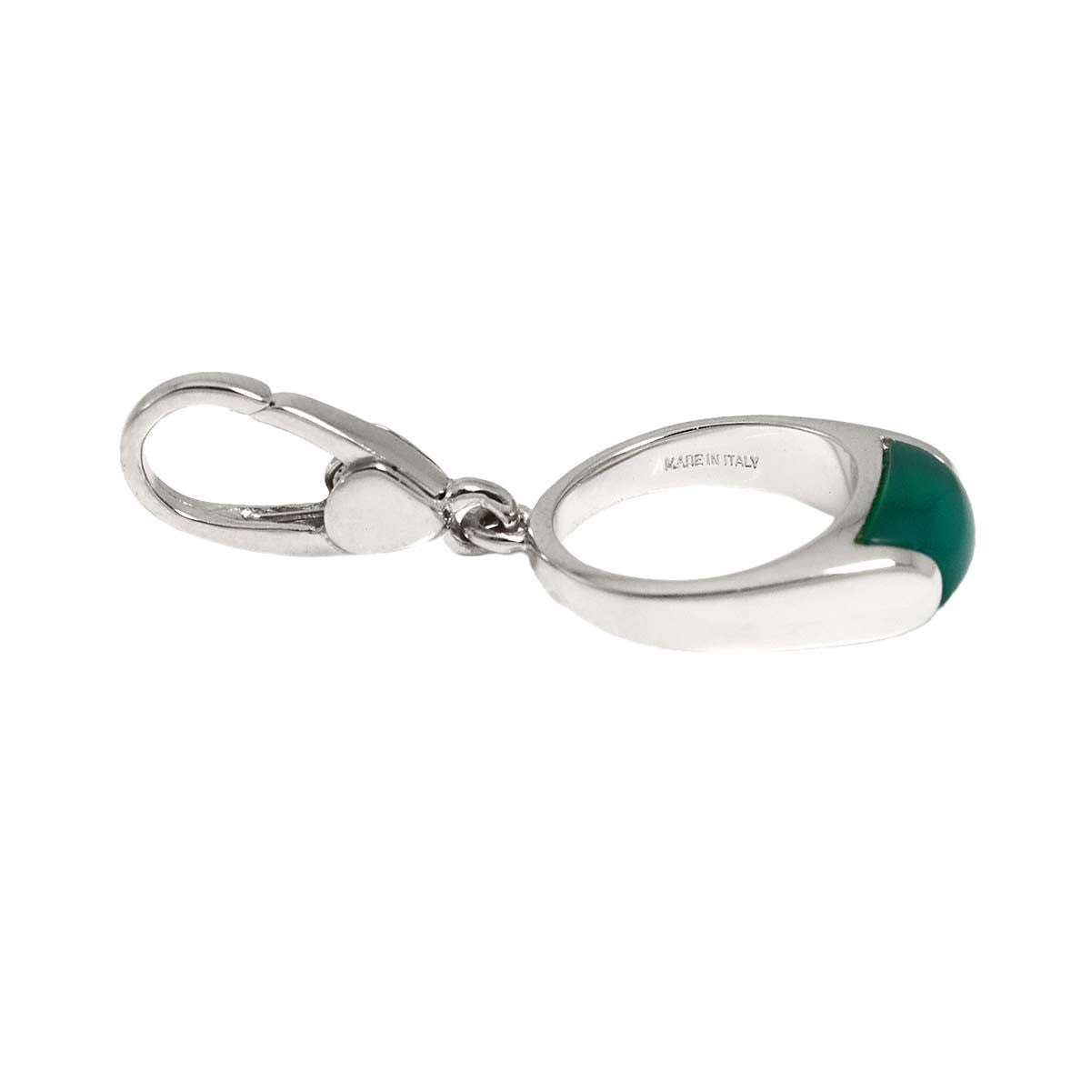 BVLGARI Chrysoprase Pendant Top 18K WG 750 903243743