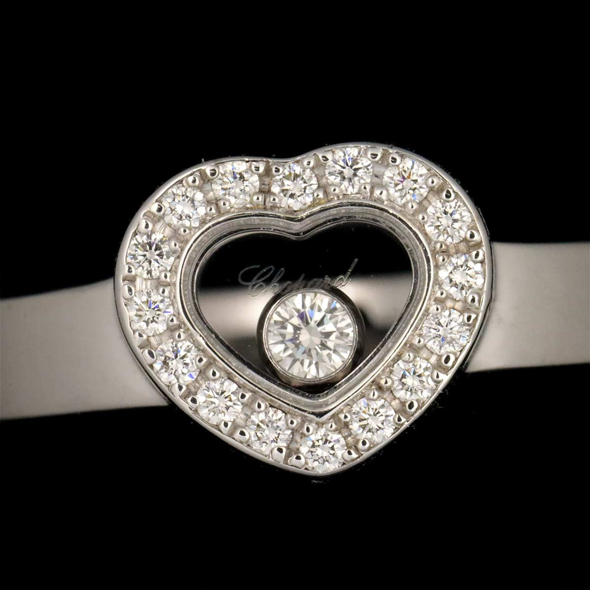 Chopard Happy Heart Diamond Ring 18K WG 750 Size4.5(US) 903244294