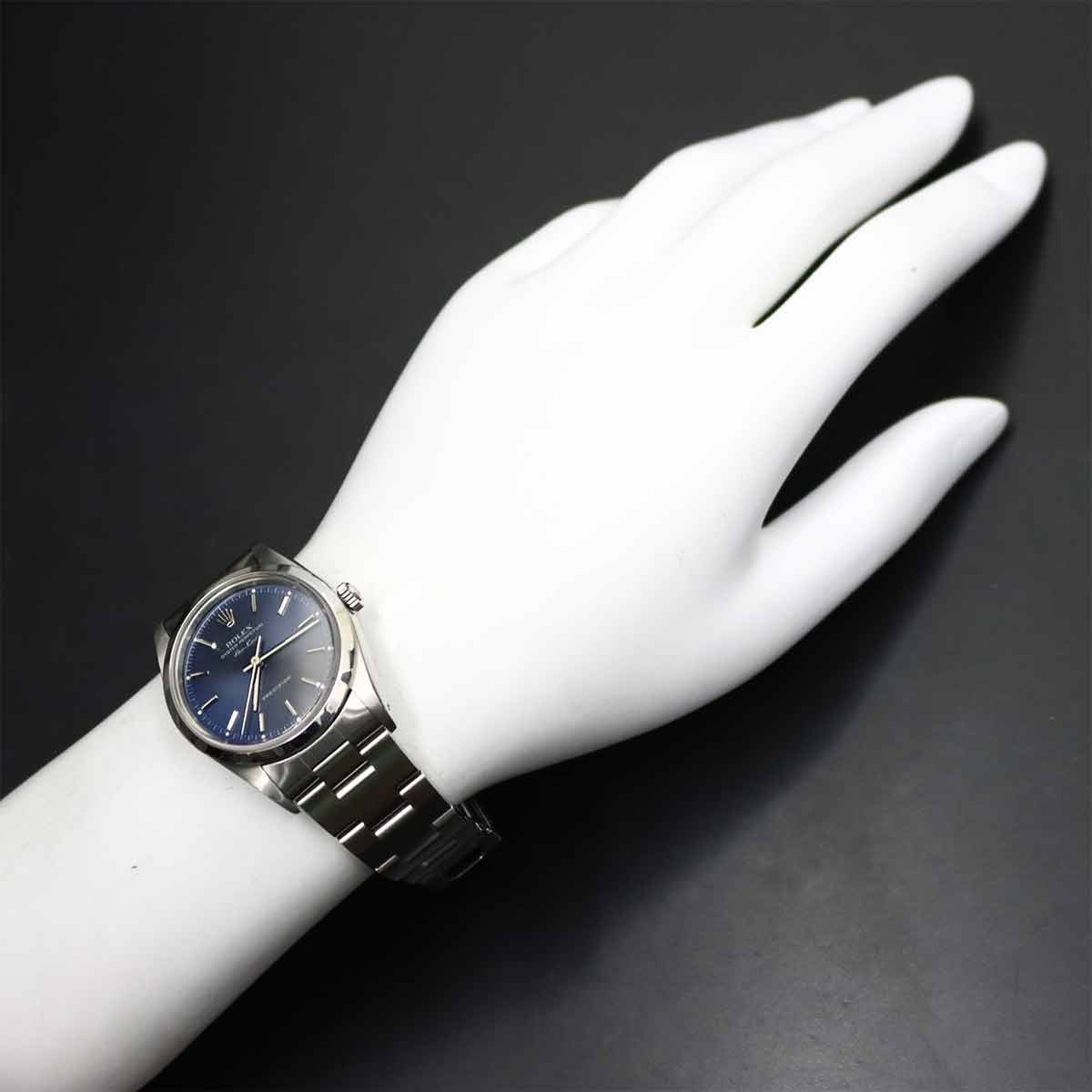 ROLEX Air King 14000 Serial X Automatic Blue Dial Mens Watch 903130142