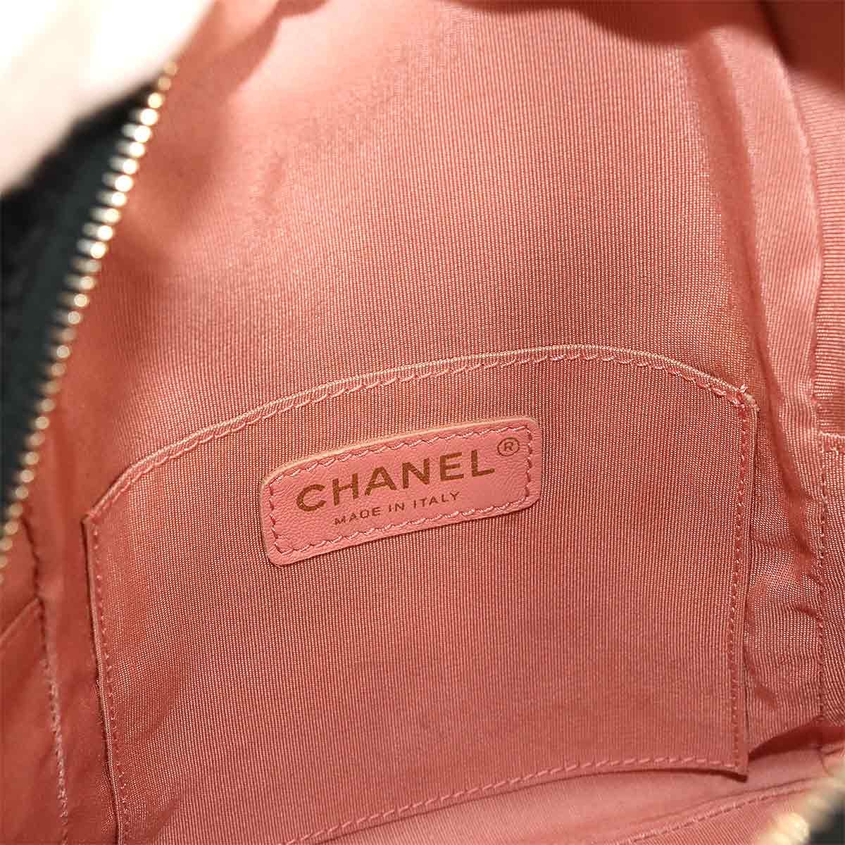 CHANEL Back Pack Knit tweed Leather Black Red A91925 Coco Logos 902768405