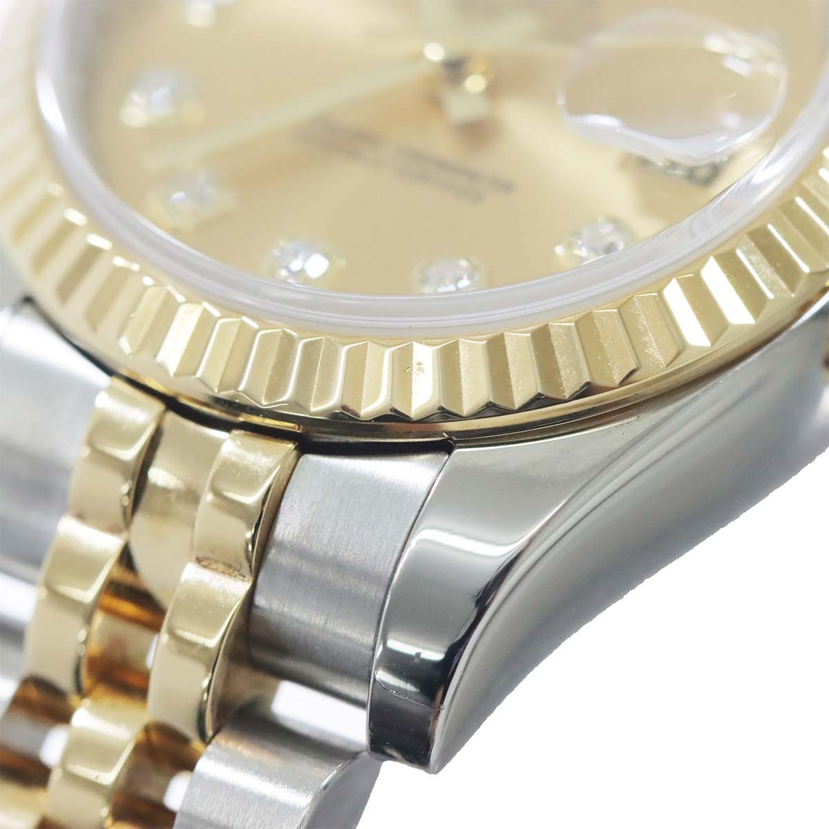 ROLEX Datejust 179173G Serial Z 750 YG 10P Diamond Gold Dial Ladies 902990466