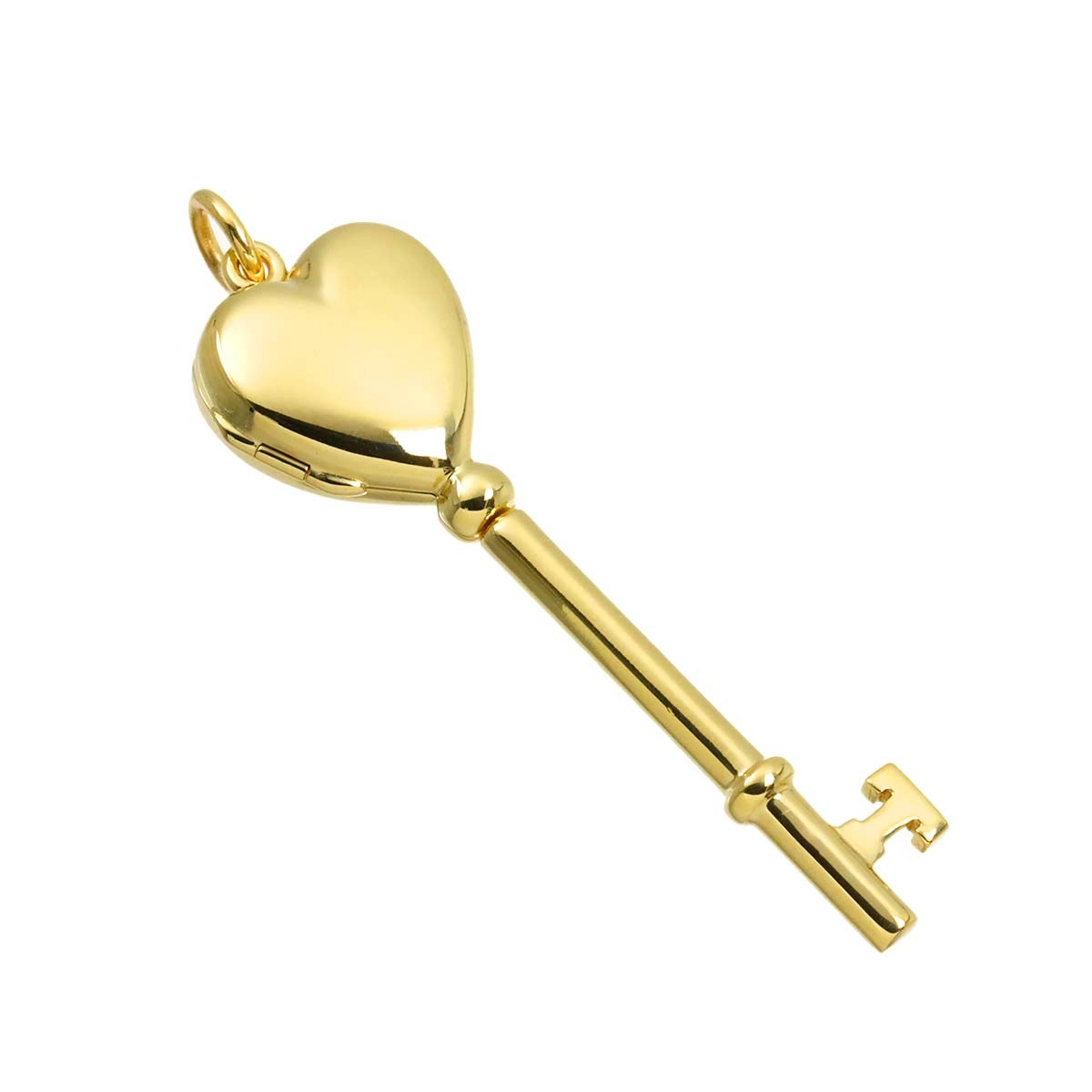 TIFFANY Co. Heart Key Pendant Top 14K Yellow Gold 585 903155131