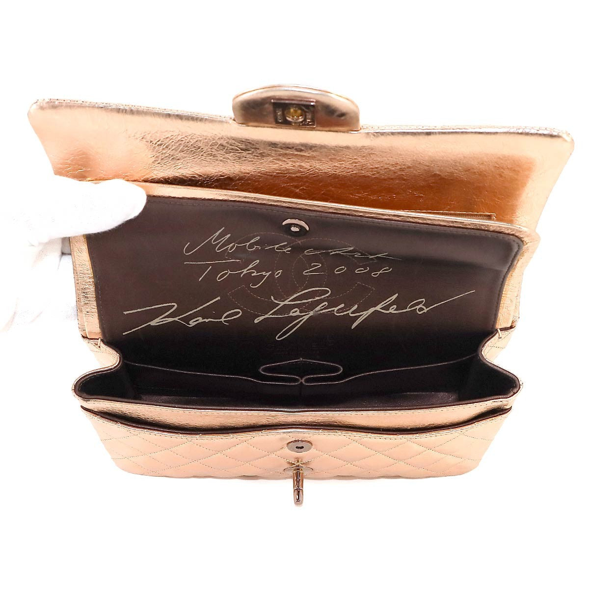 CHANEL Matelasse 25 Chain Shoulder Bag Metallic Pink Limited Edition 902345706