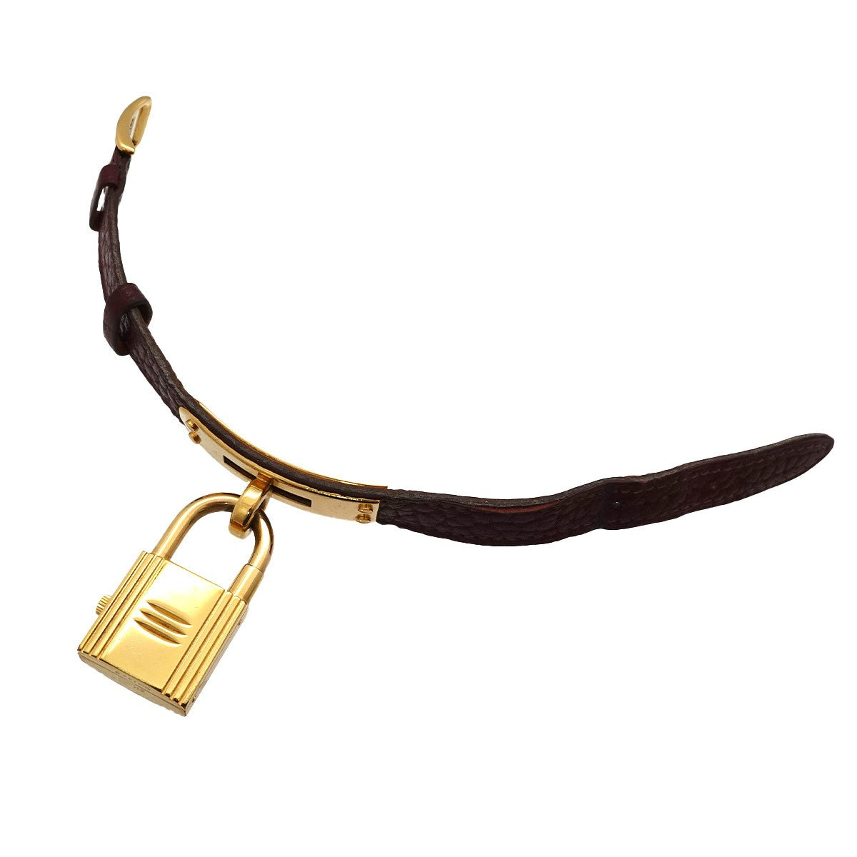 HERMES Kelly Watches Quartz bordeaux Dial Vintage Cadena Ladies 903380294