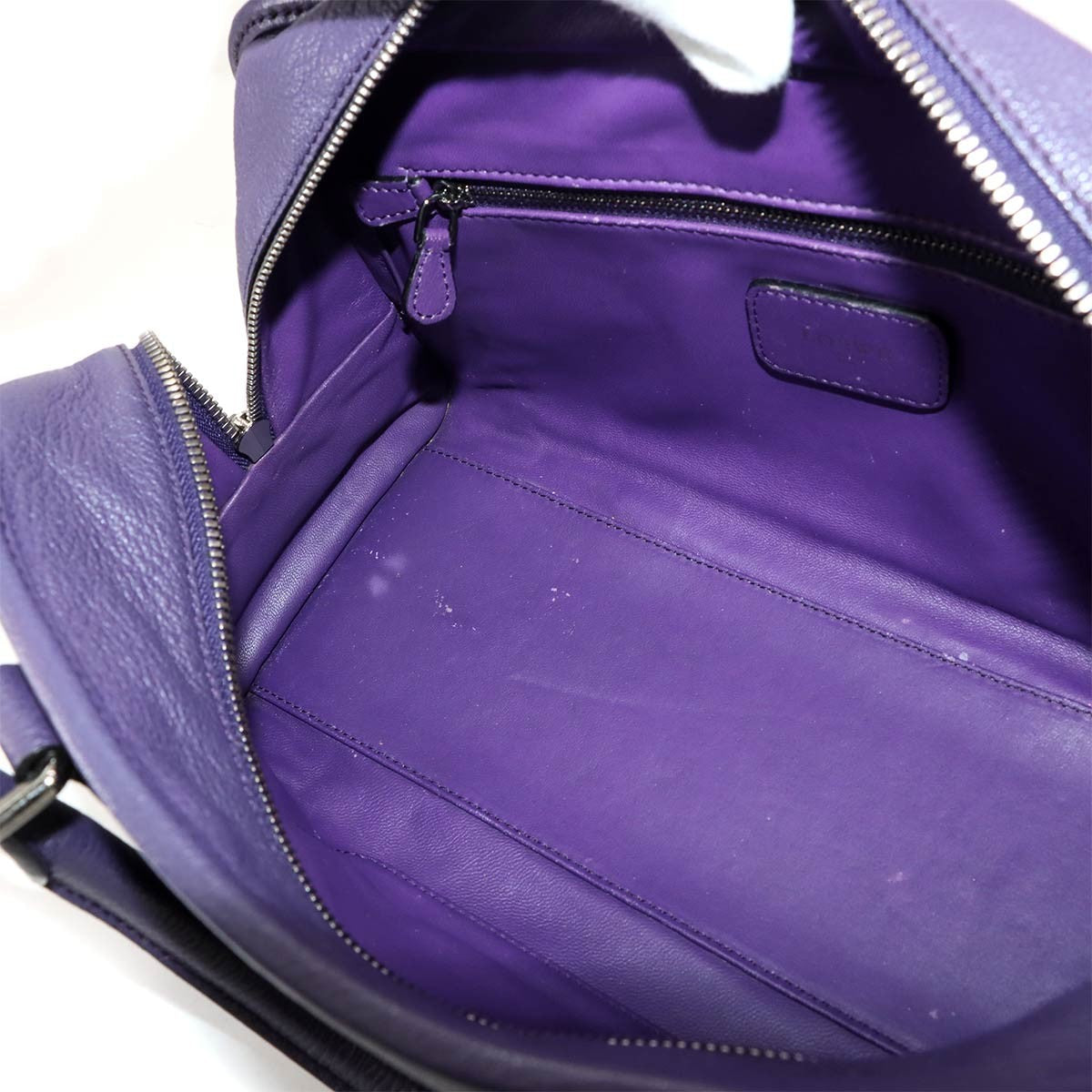 LOEWE Amazona 28 Hand Bag Leather Purple Anagram Purse 902934796