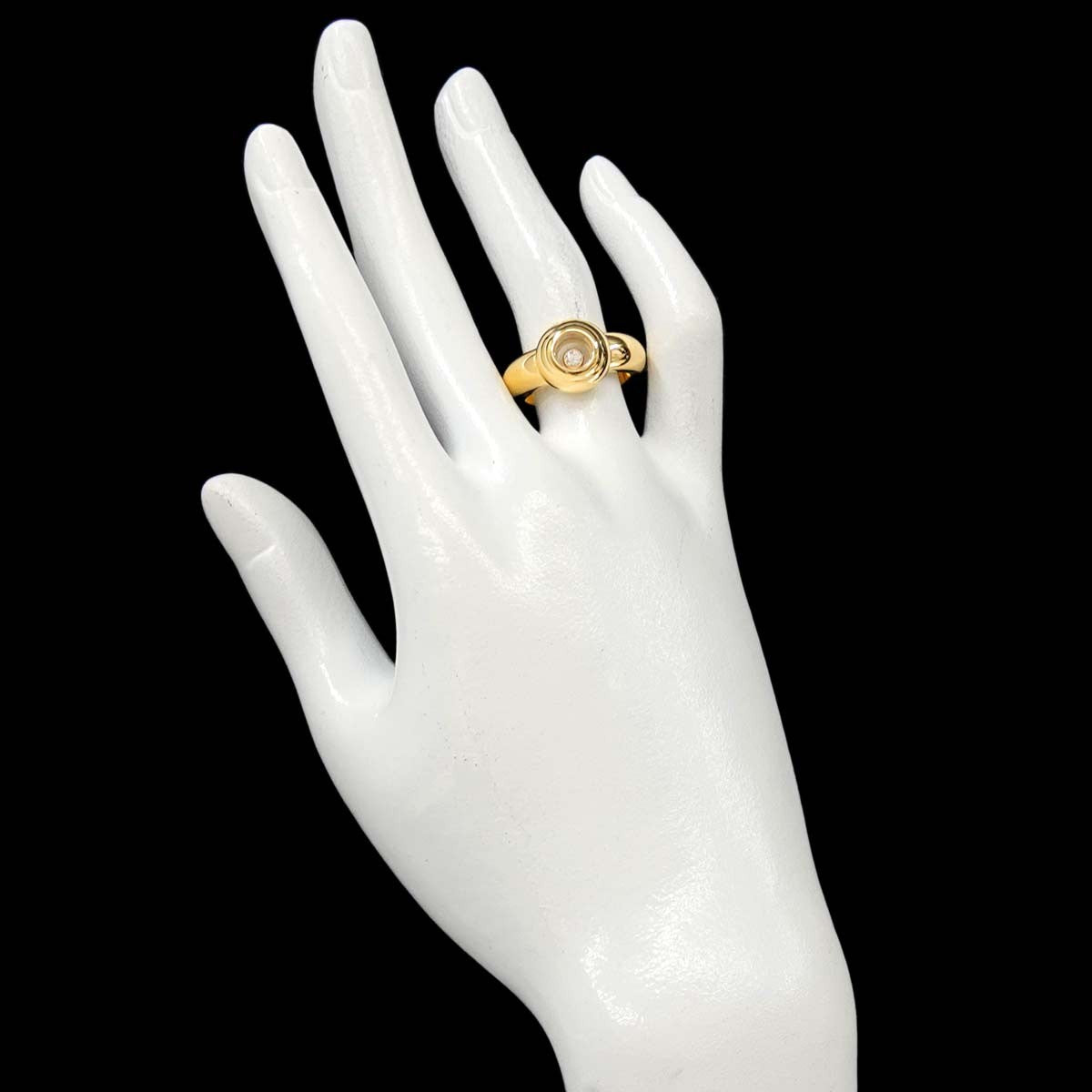 Chopard Happy Diamond Ring 18K YG 750 Size6.5-6.75(US) 903103937