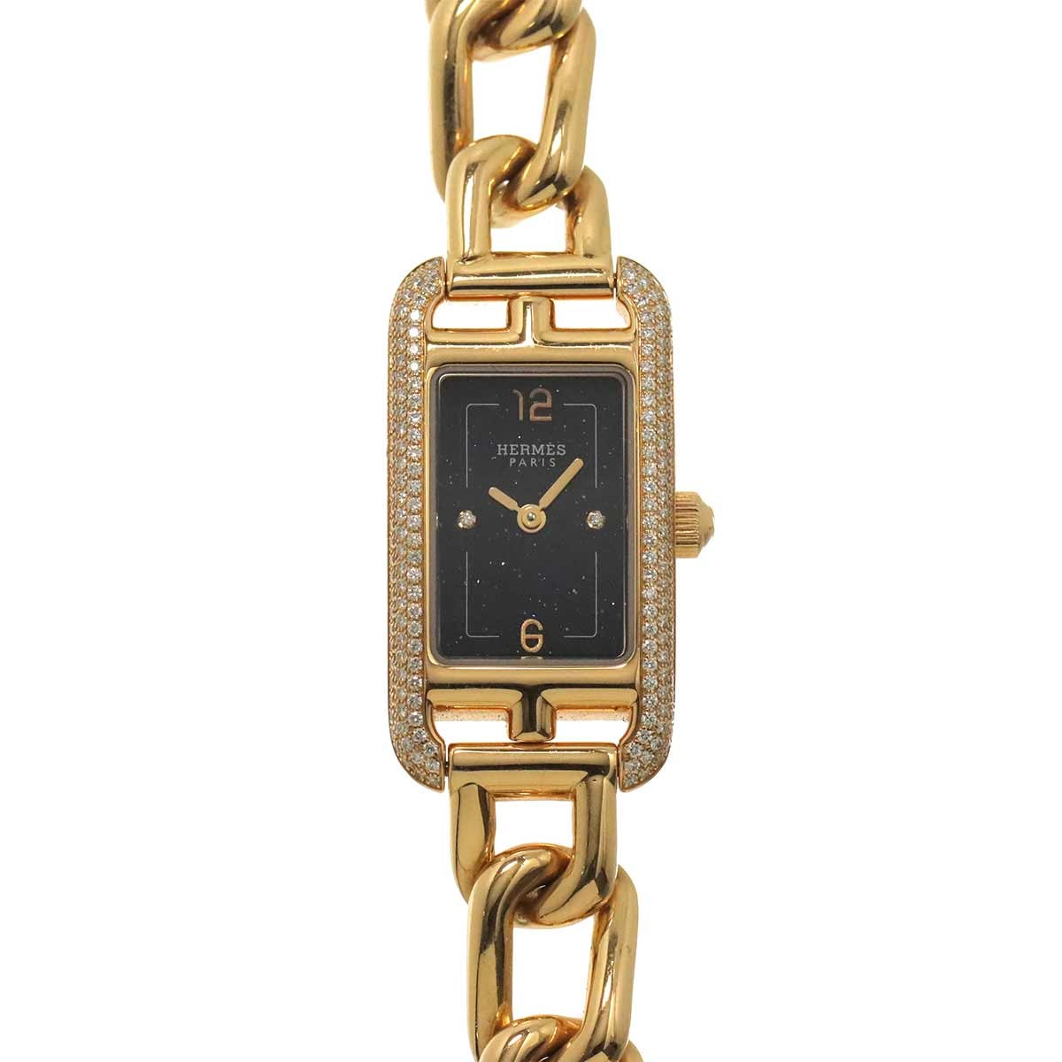 HERMES Nantucket NA2.171c 2P Diamond K18PG Quartz Watch 903058220