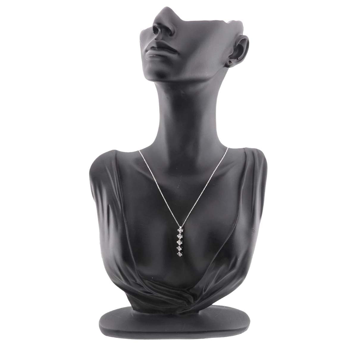 TIFFANY Co. Bezel Set Diamond Necklace Platinum 902915277