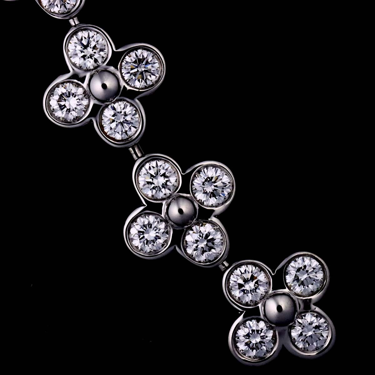 TIFFANY Co. Bezel Set Diamond Necklace Platinum 902915276