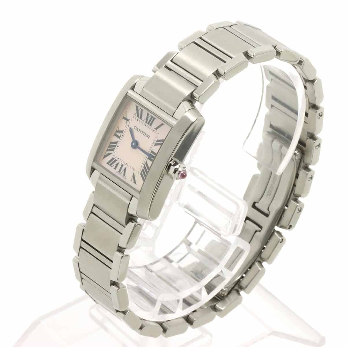 Cartier Tank Francaise SM W51028Q3 Quartz Pink Shell Dial Ladies 903151712