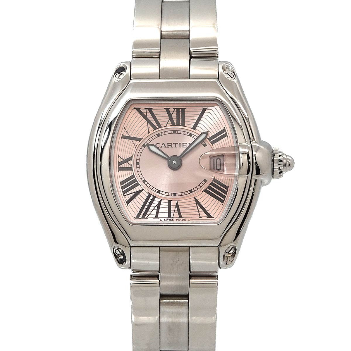 Cartier Roadster W62017V3 Date Quartz Pink Dial Ladies Watch 903429540