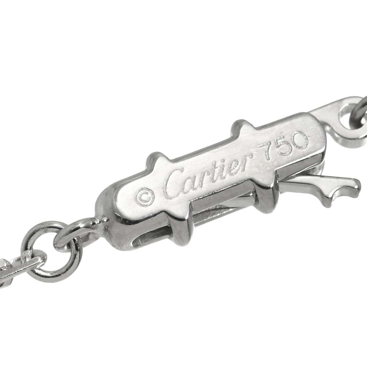 Cartier 2C Diamond Heart Necklace 18K White Gold 750 903234435