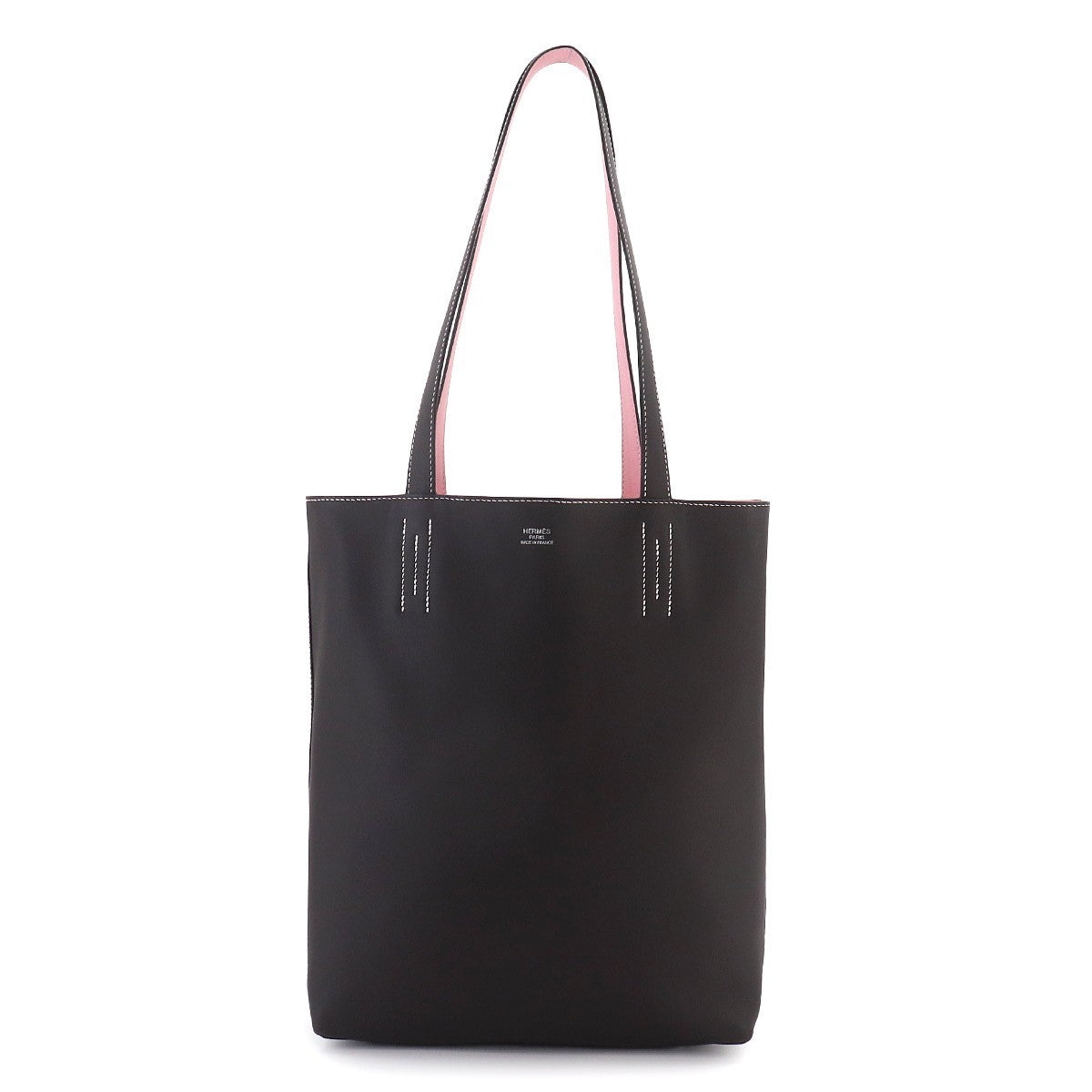 HERMES Neo Double Sens 35 Tote Bag Swift Rose Sakura Ebene 903292690