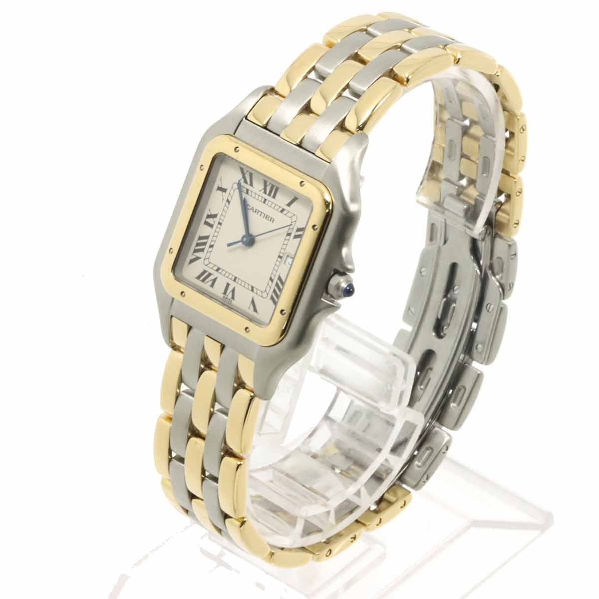 Cartier Panthere LM 3Row 83083444 YG Quartz Cream Dial Mens Watch 903317522