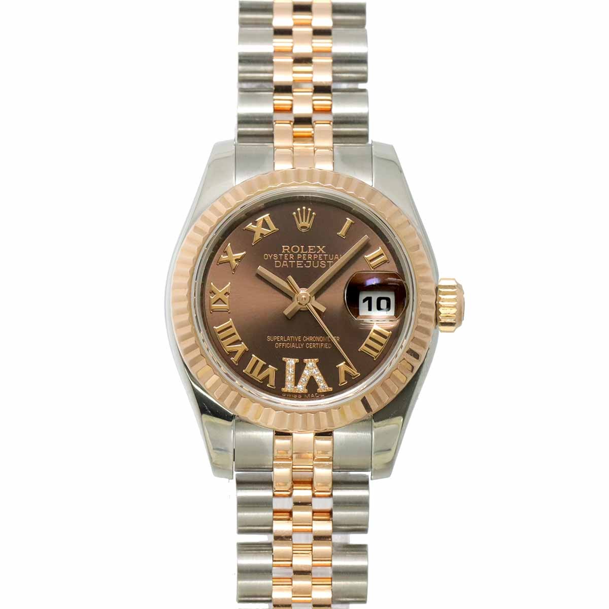ROLEX Datejust 179171 Two Tones 750 PG Automatic chocolate Dial Ladies 902974700