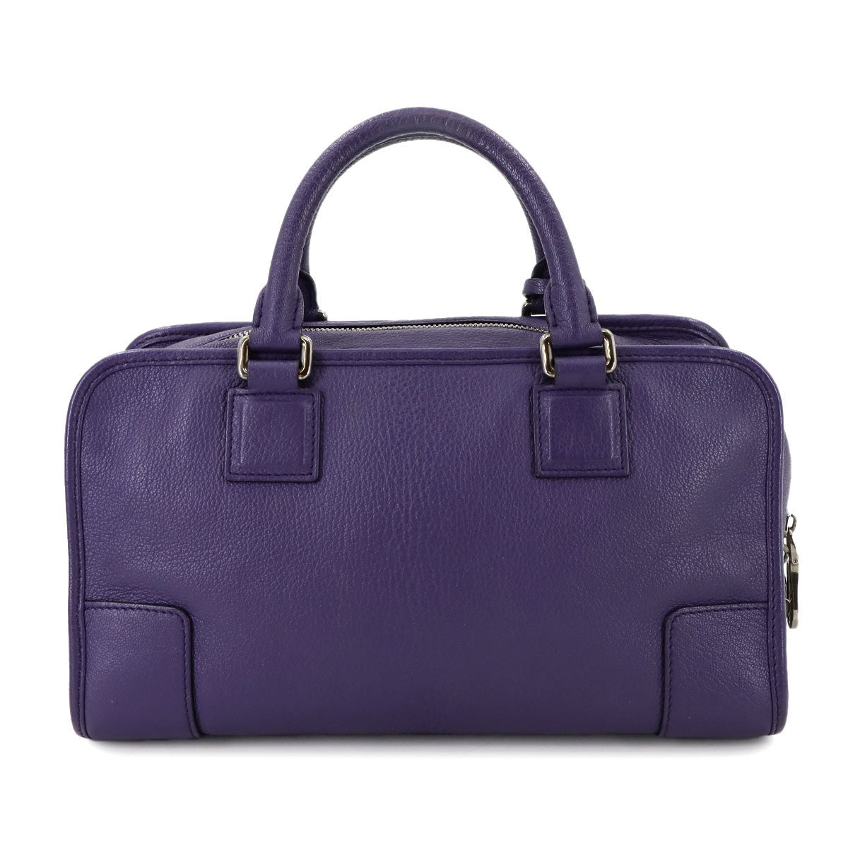 LOEWE Amazona 28 Hand Bag Leather Purple Anagram Purse 902934791
