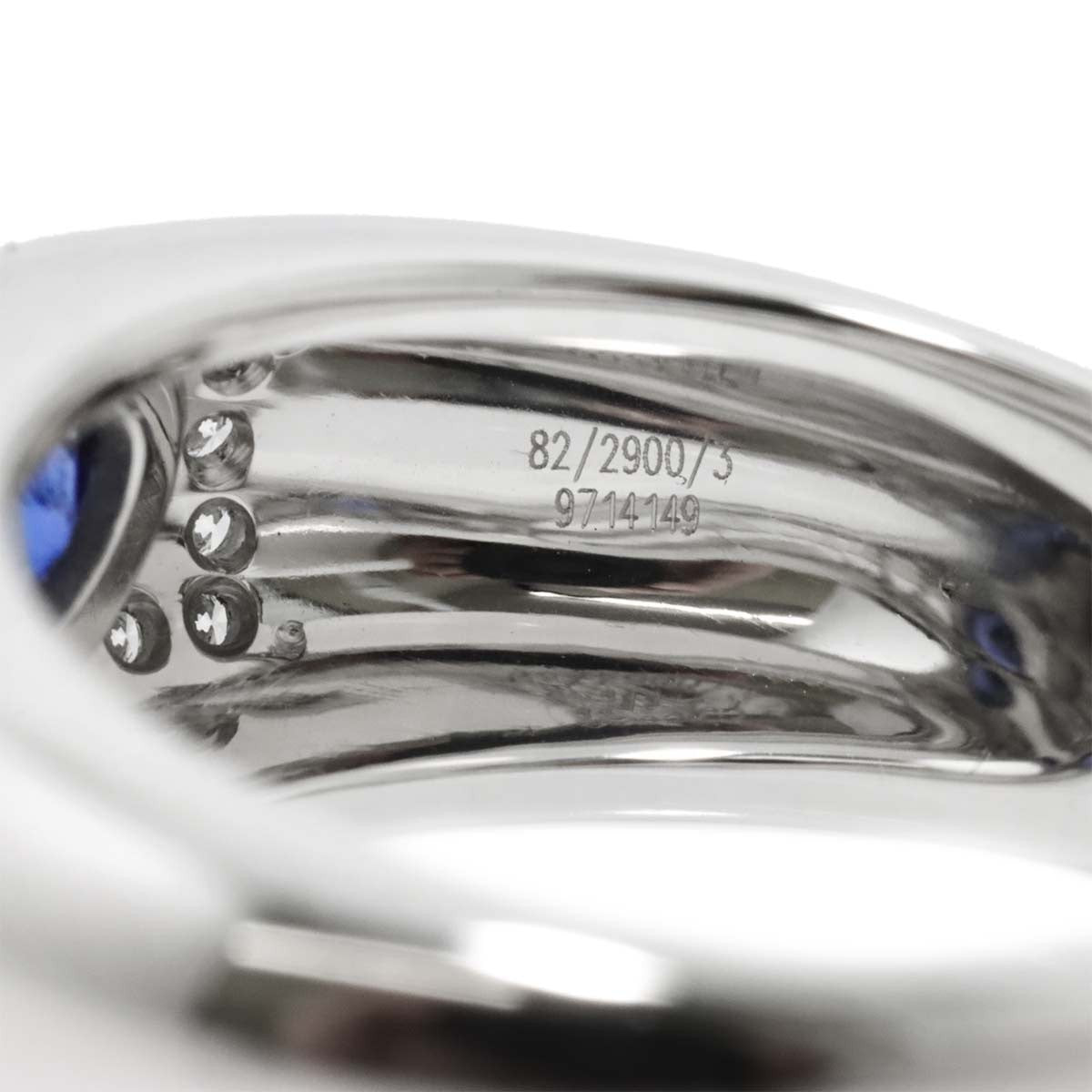 Chopard Love Sapphire Diamond Ring 18K WG 750 Size8.25(US) 903225234