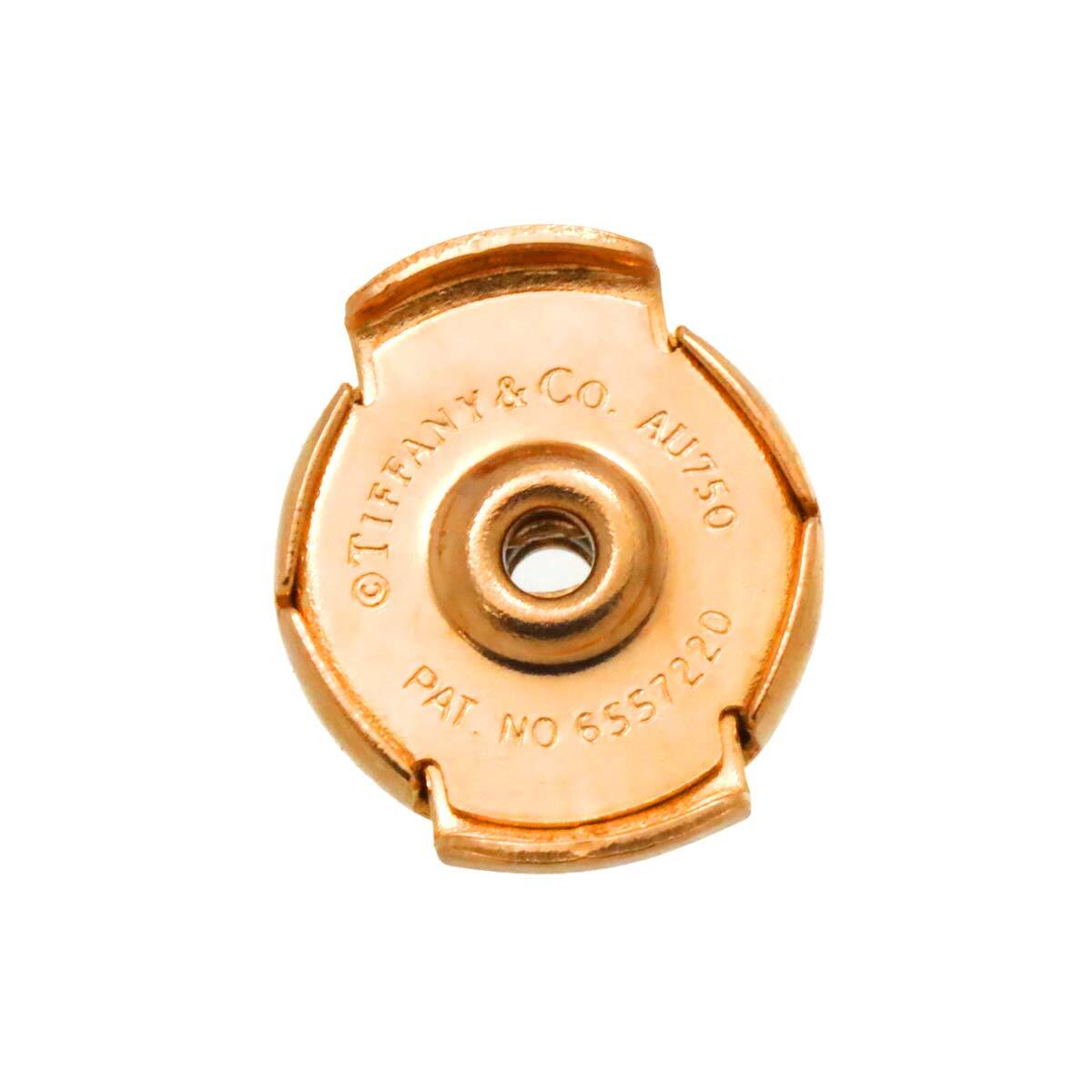 TIFFANY Co. Open Heart Diamond Earrings Pierced 18K Pink Gold 750 902786035