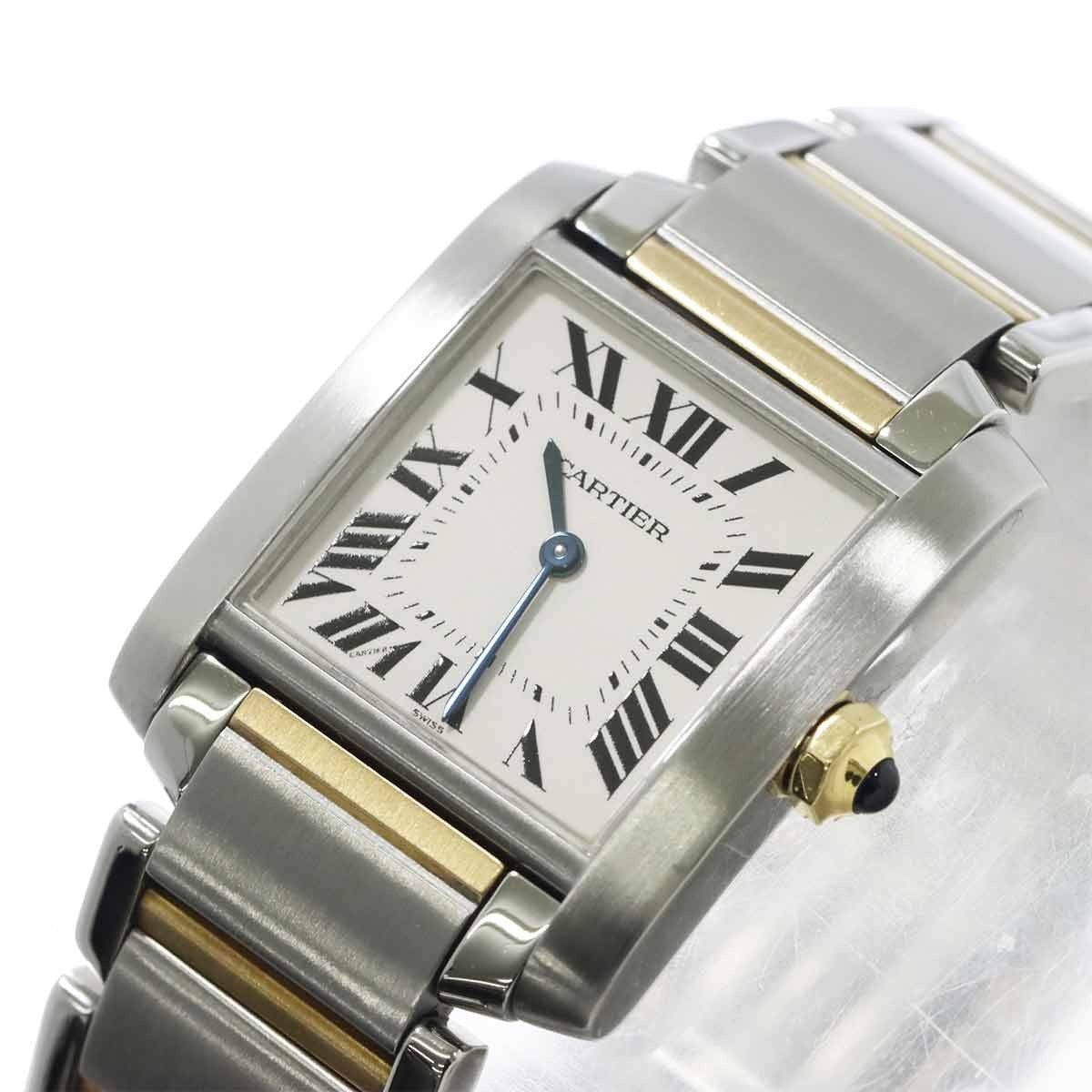 Cartier Tank Francaise MM W51006Q4 K18YG Quartz Cream Dial Boys Watch 903090356