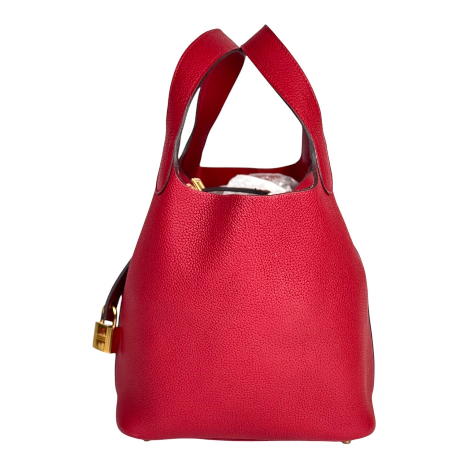 Hermes Picotin 18cm Red Bag with GHW