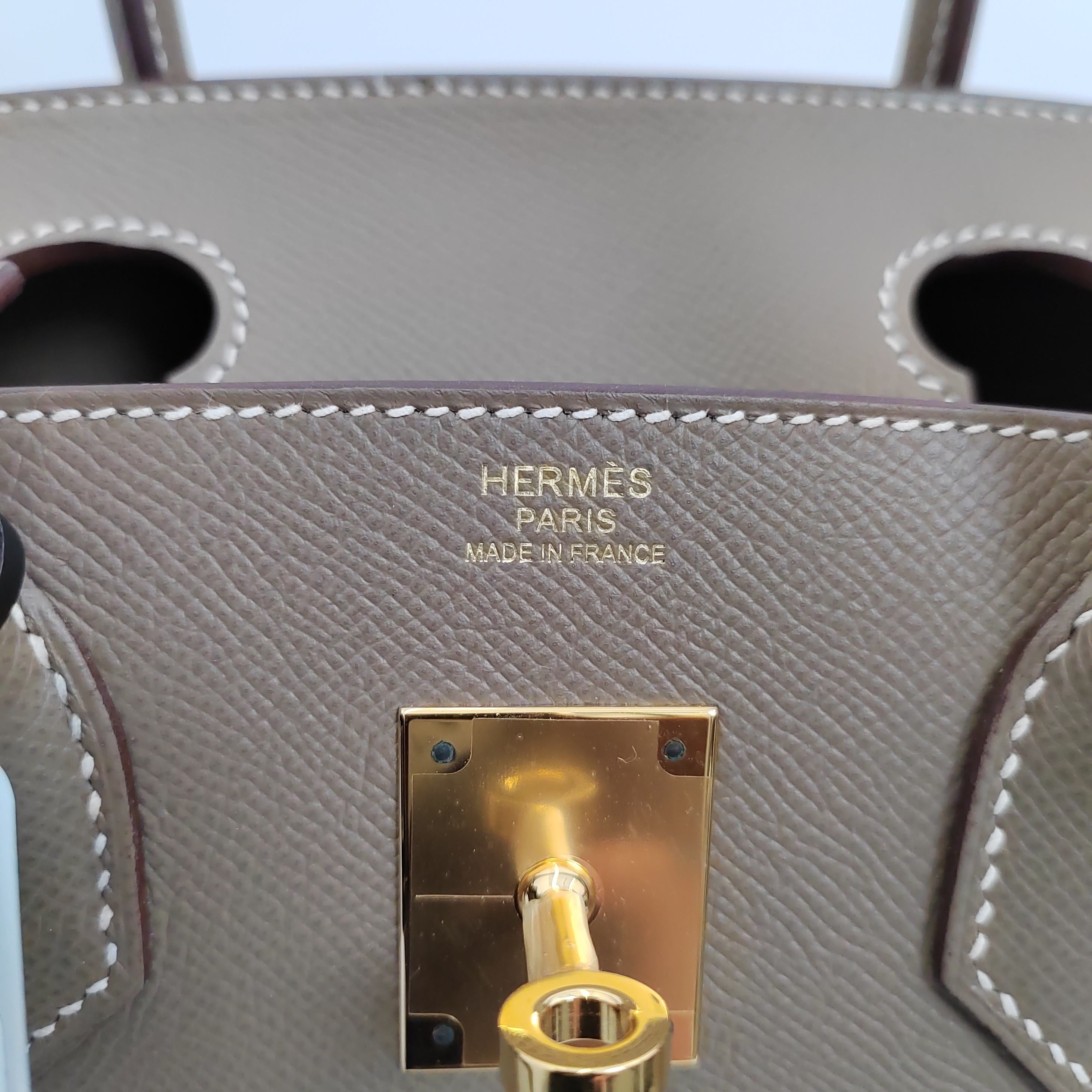 Hermès Birkin 30 Etoupe Epsom Leather GHW -Stamp Z