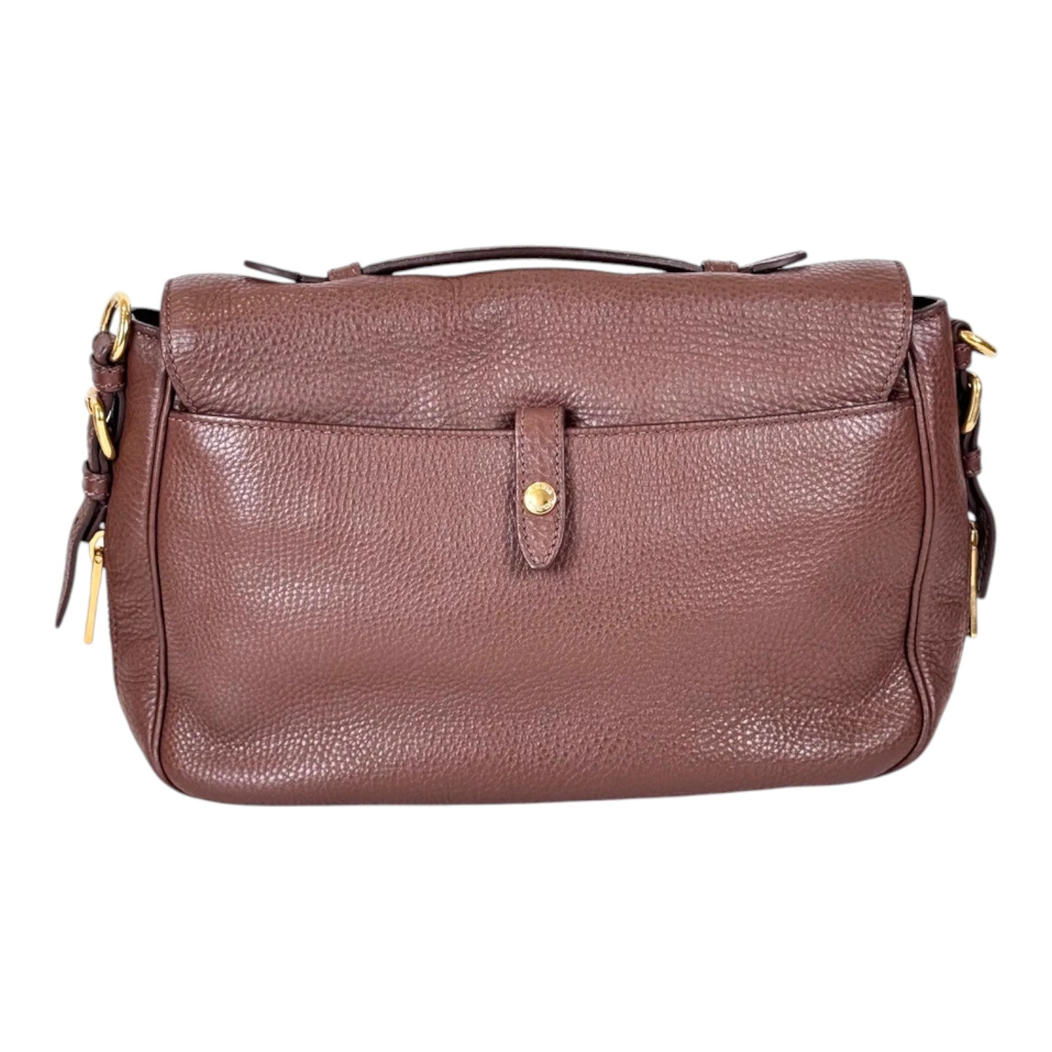 Prada Brown Leather Handbag with Strap