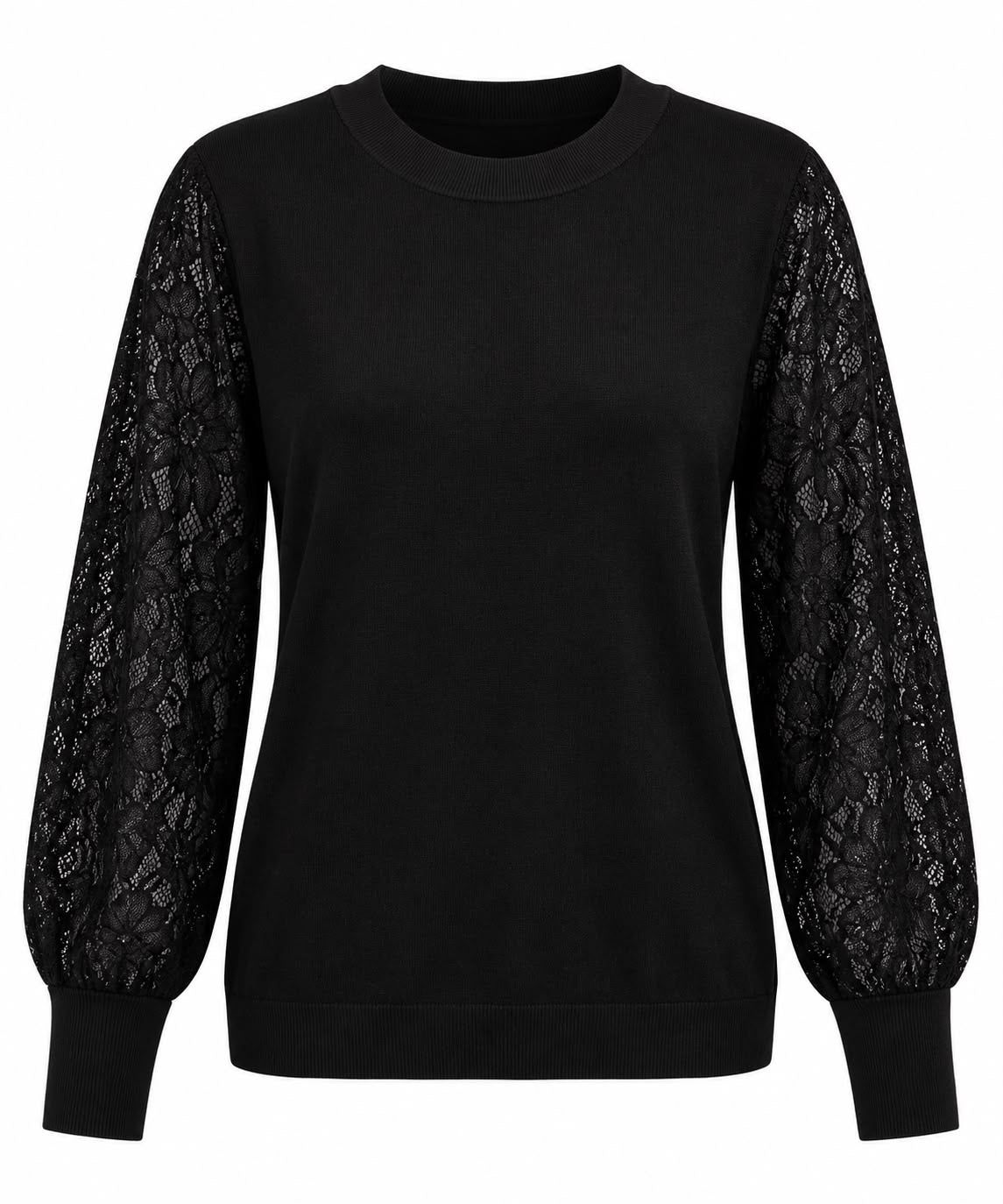 SWEATER VANINA BLACK KNIT LACE MCL13549
