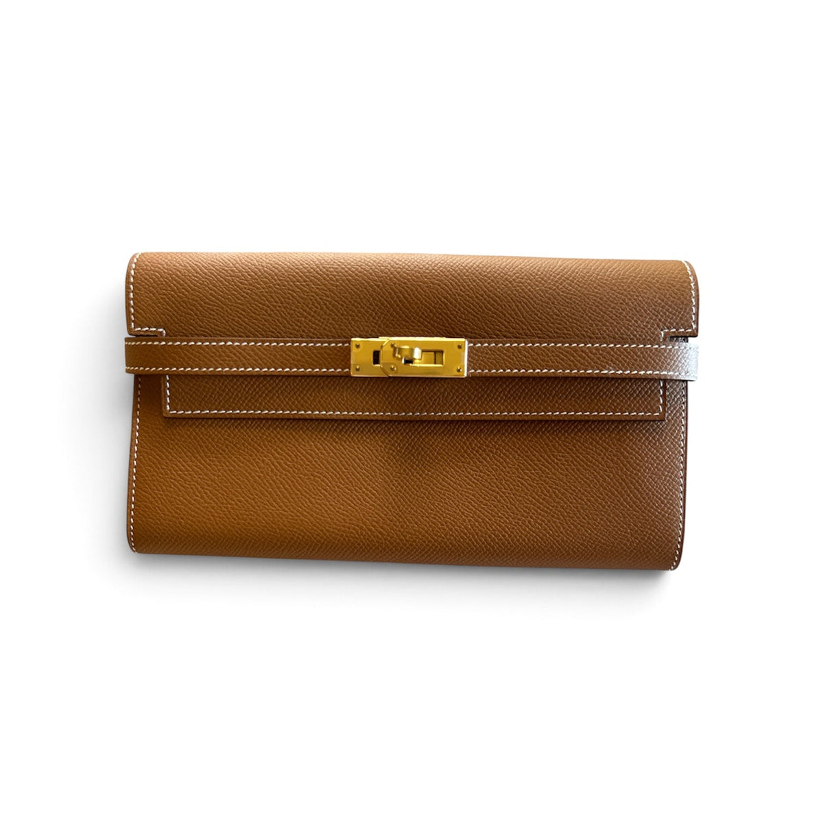 Hermes Gold Kelly Wallet in Epsom with GHW