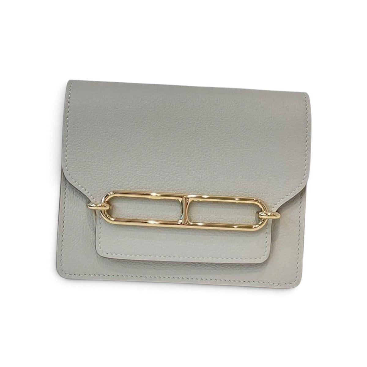 Hermes Roulis Slim in Perle Gris Evercolor with GHW
