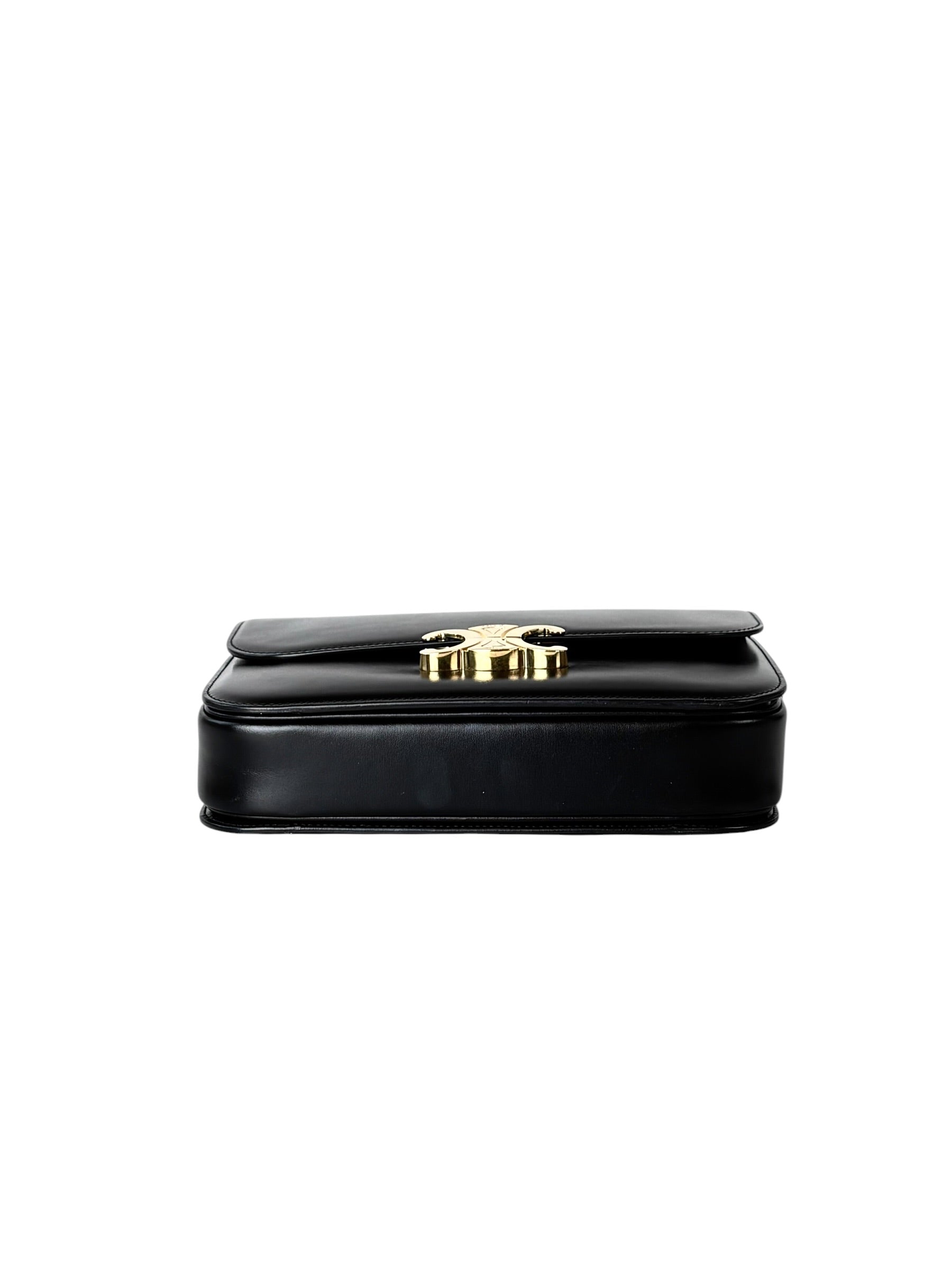 Celine Black Triomphe Classique 22cm Bag