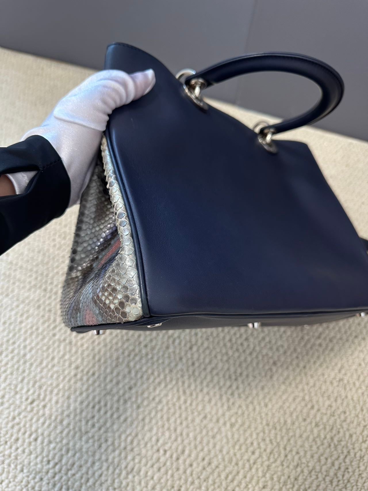 Dior Diorissimo VIP Tote - Navy Calfskin with Palladium-Finish Hardware