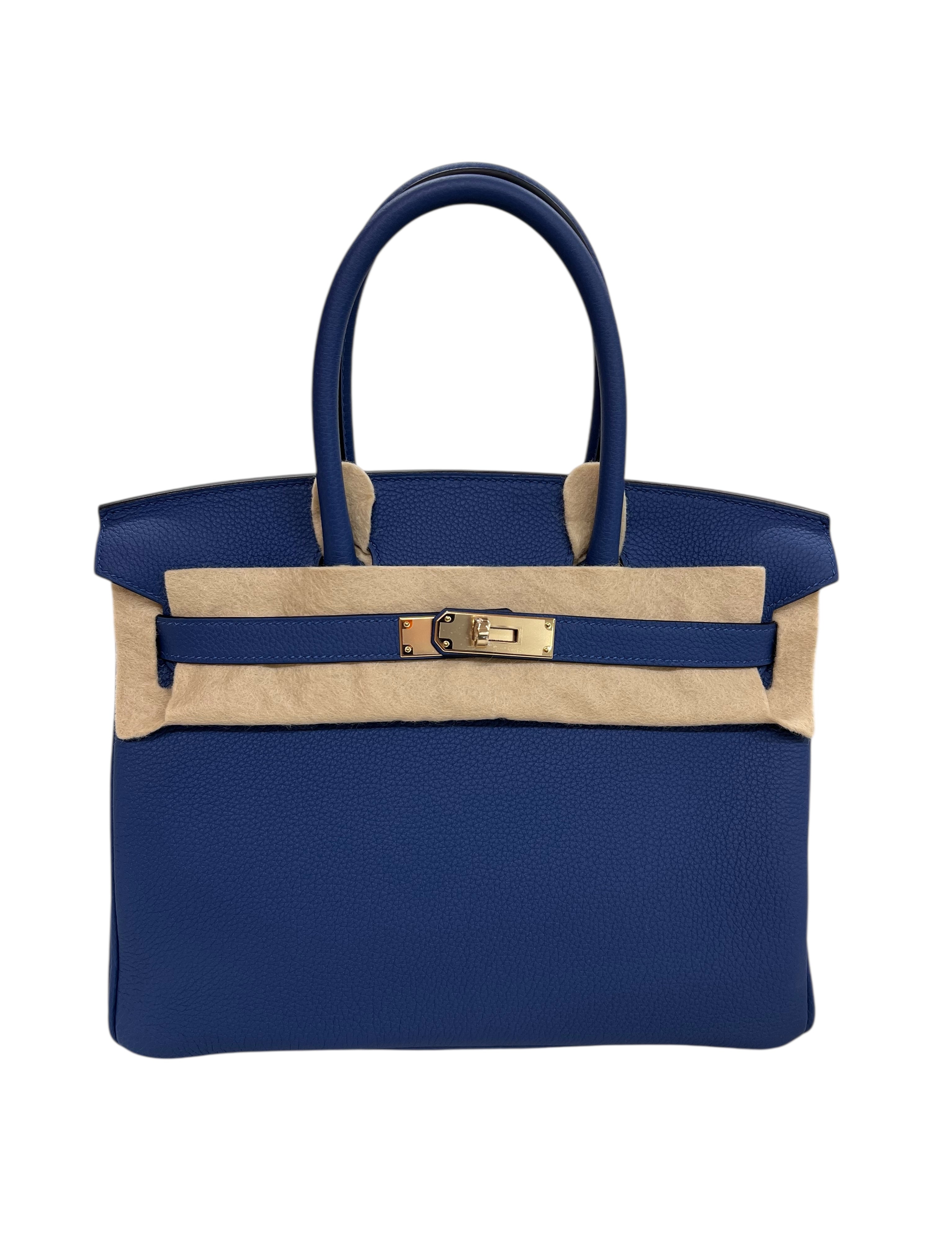 Hermes Birkin 30 Blue Tie Togo PMBHW #K SKCJB-296590