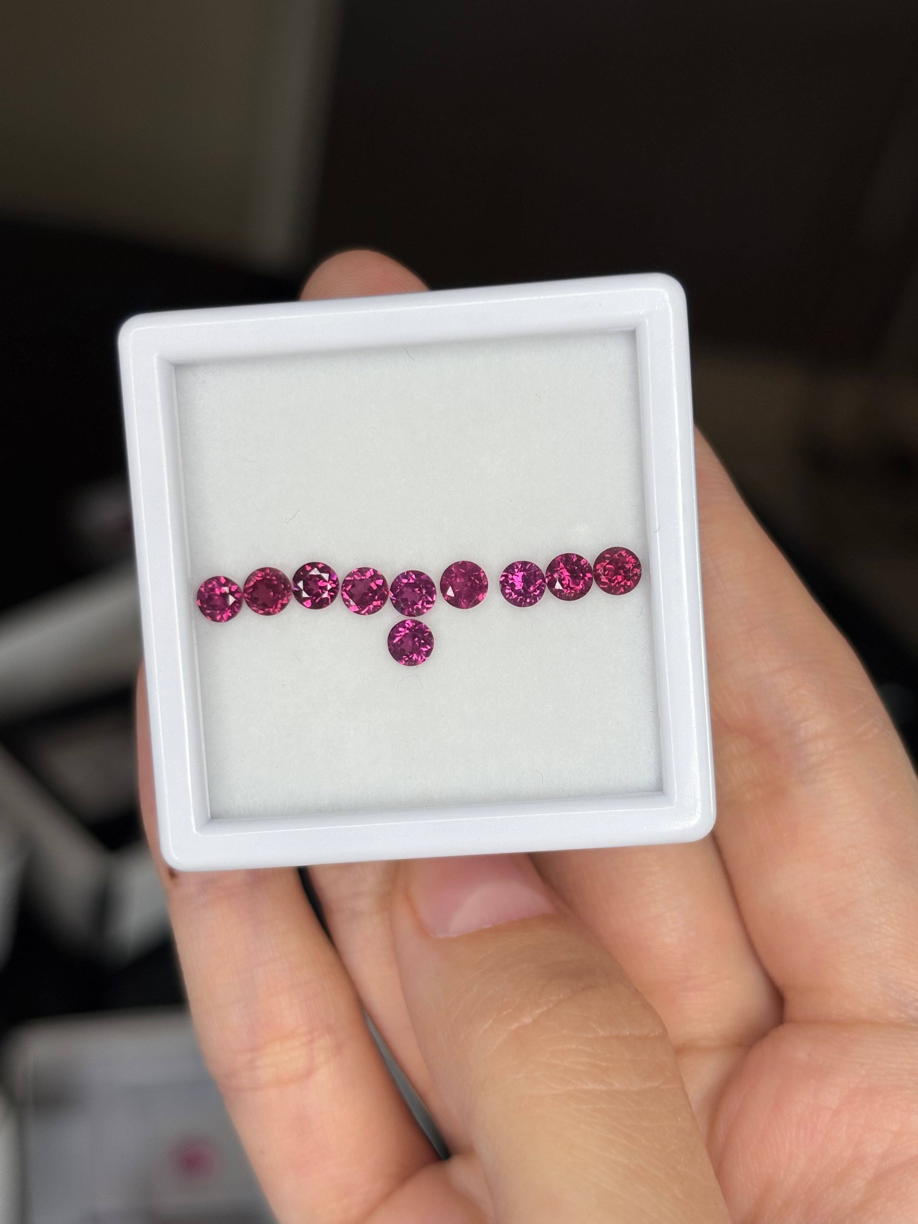 Pink Rhodolite Set 10pcs DXBS5238