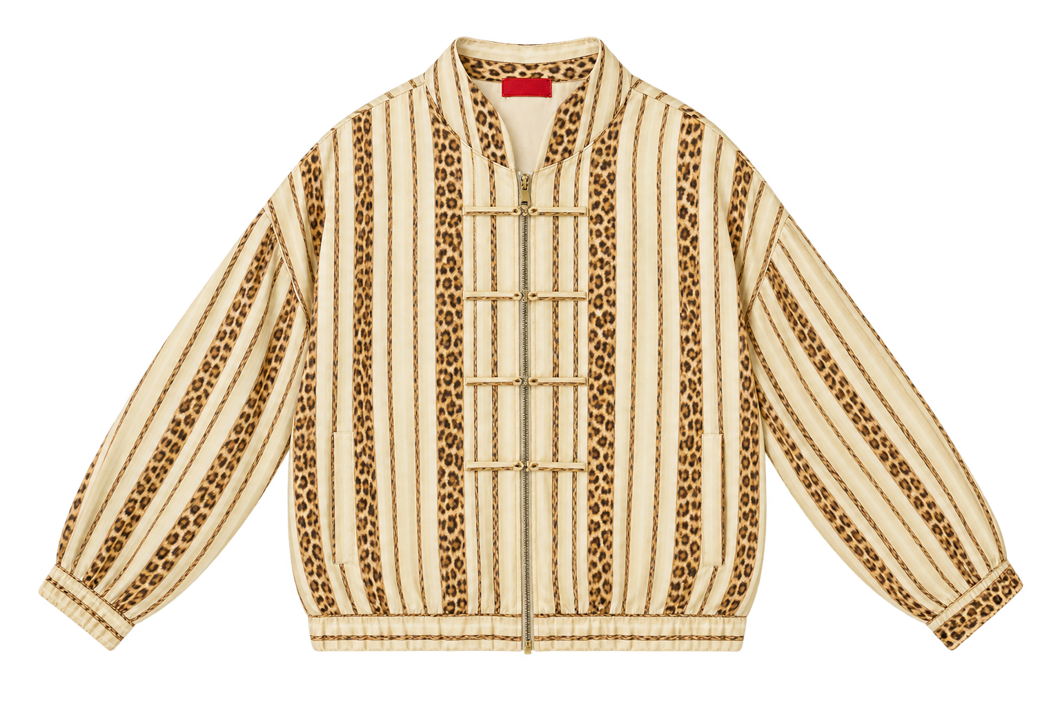 BOMBER KINA PINSTRIPES LEO LIGHT OLIVE BEIGE MCL13228