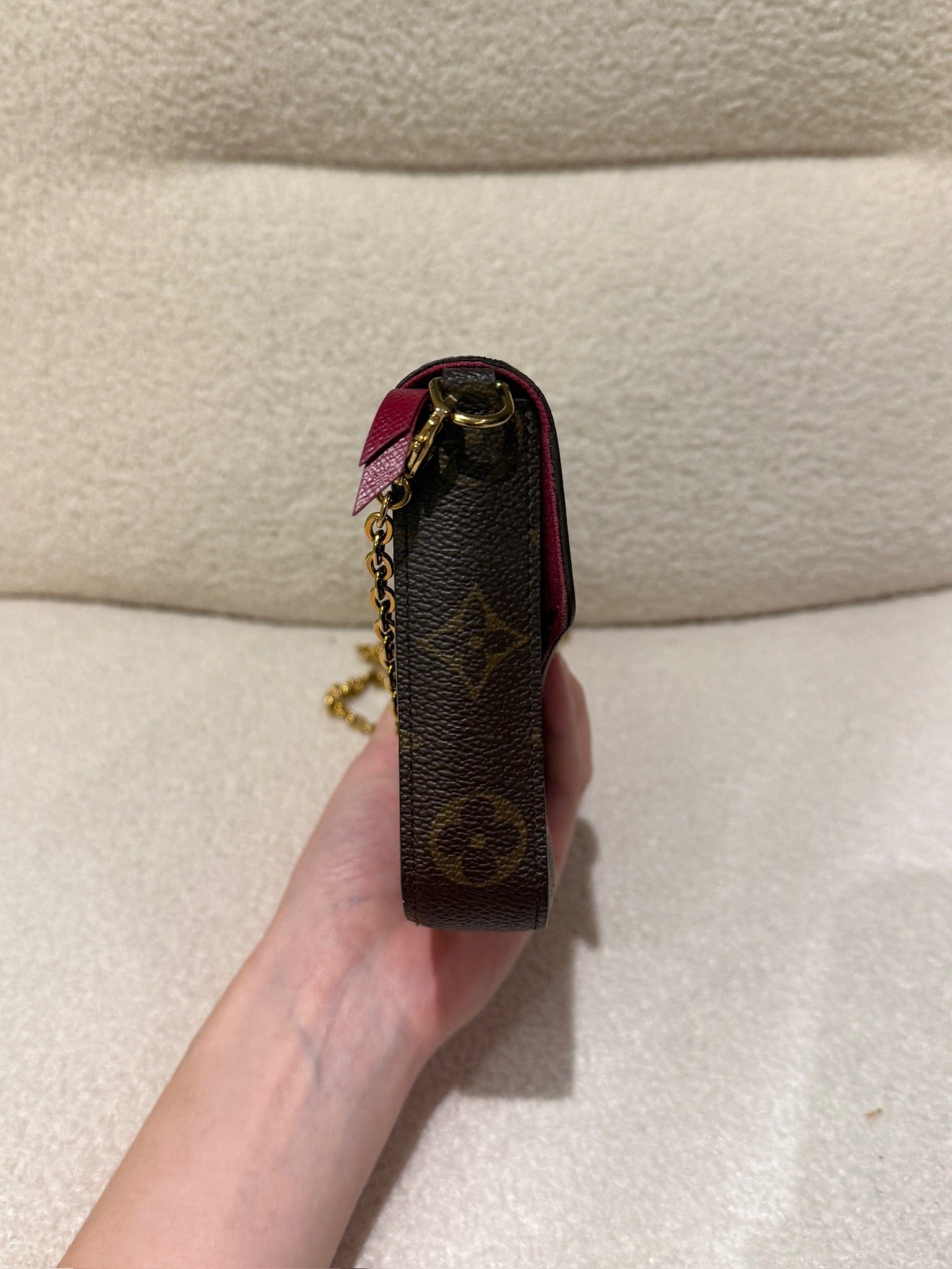 Luxury Promise Louis Vuitton Pochette Felicie Monogram - Fuchsia