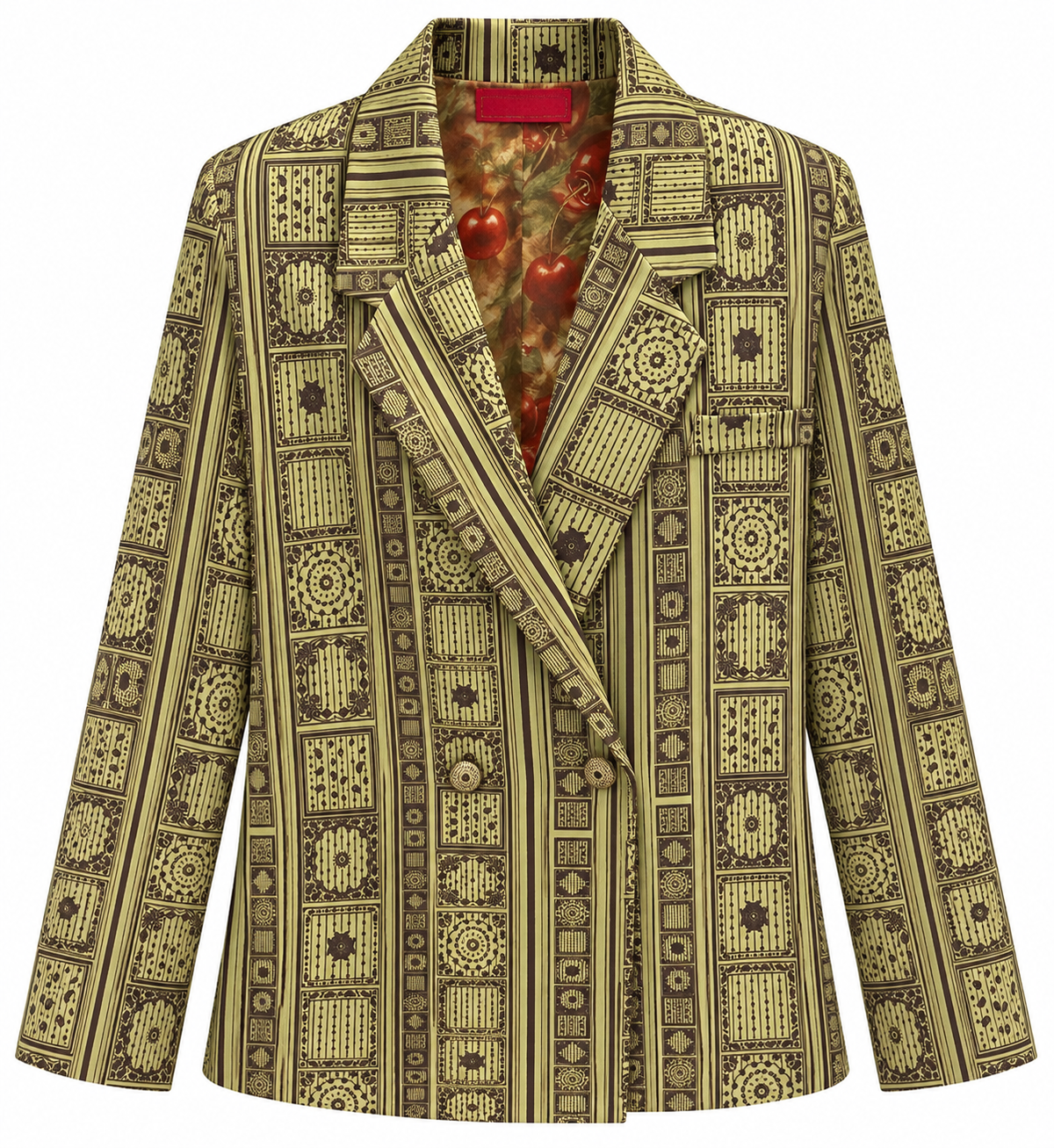 JACKET JUSTIN BANDANA STRIPES LINING CHERRY LEO MCL13267