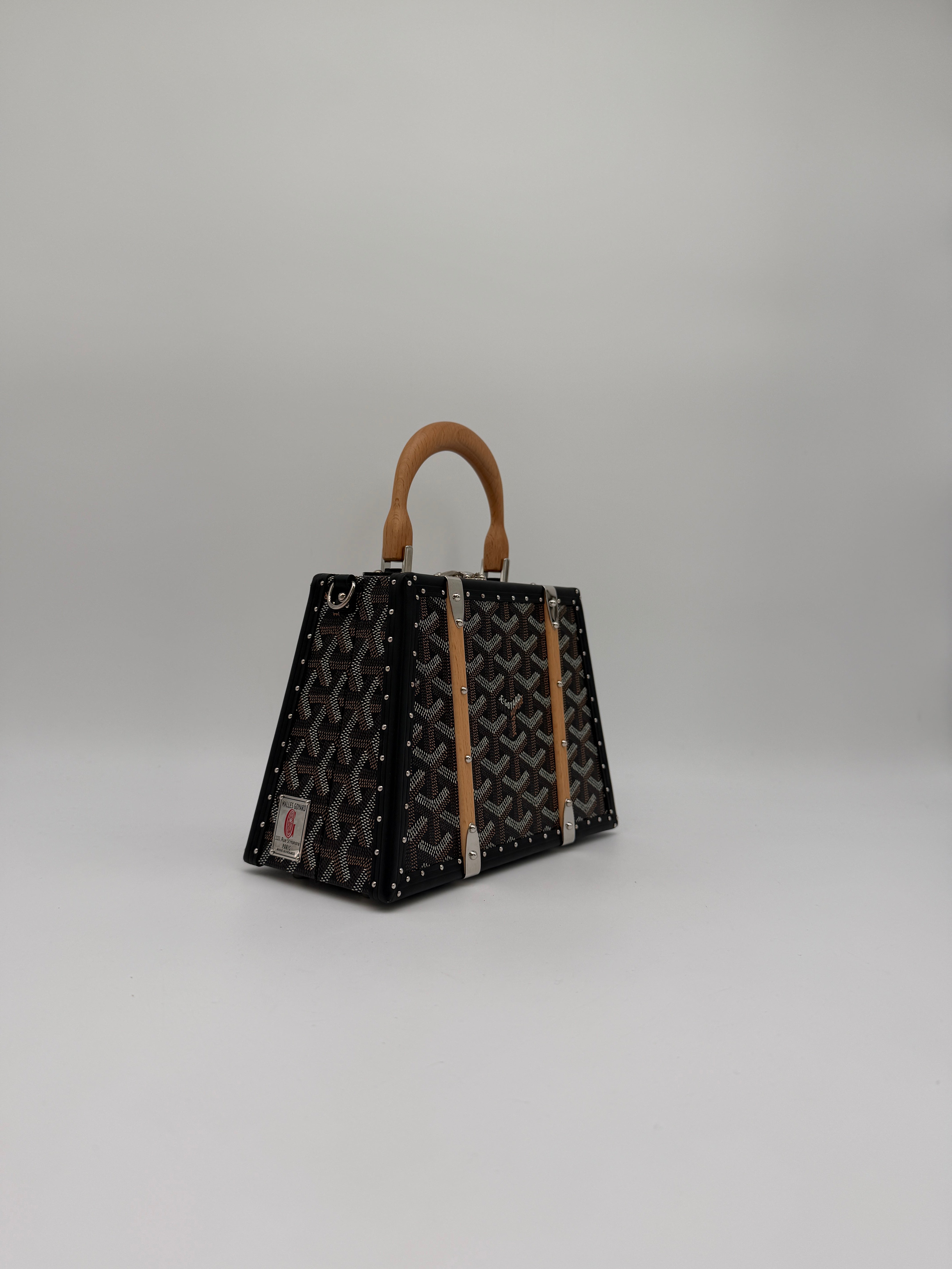 Goyard Saïgon Mini Trunk Bag Black Palladium Hardware