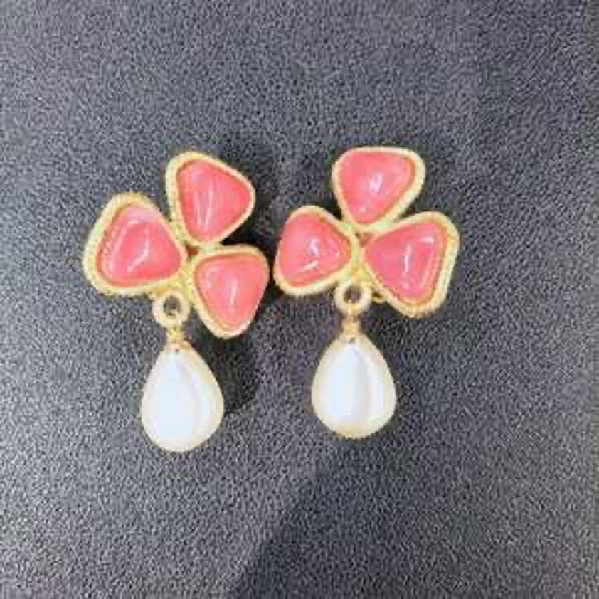 CHANEL Pastel Enamel Clip-on Earrings LZ511736