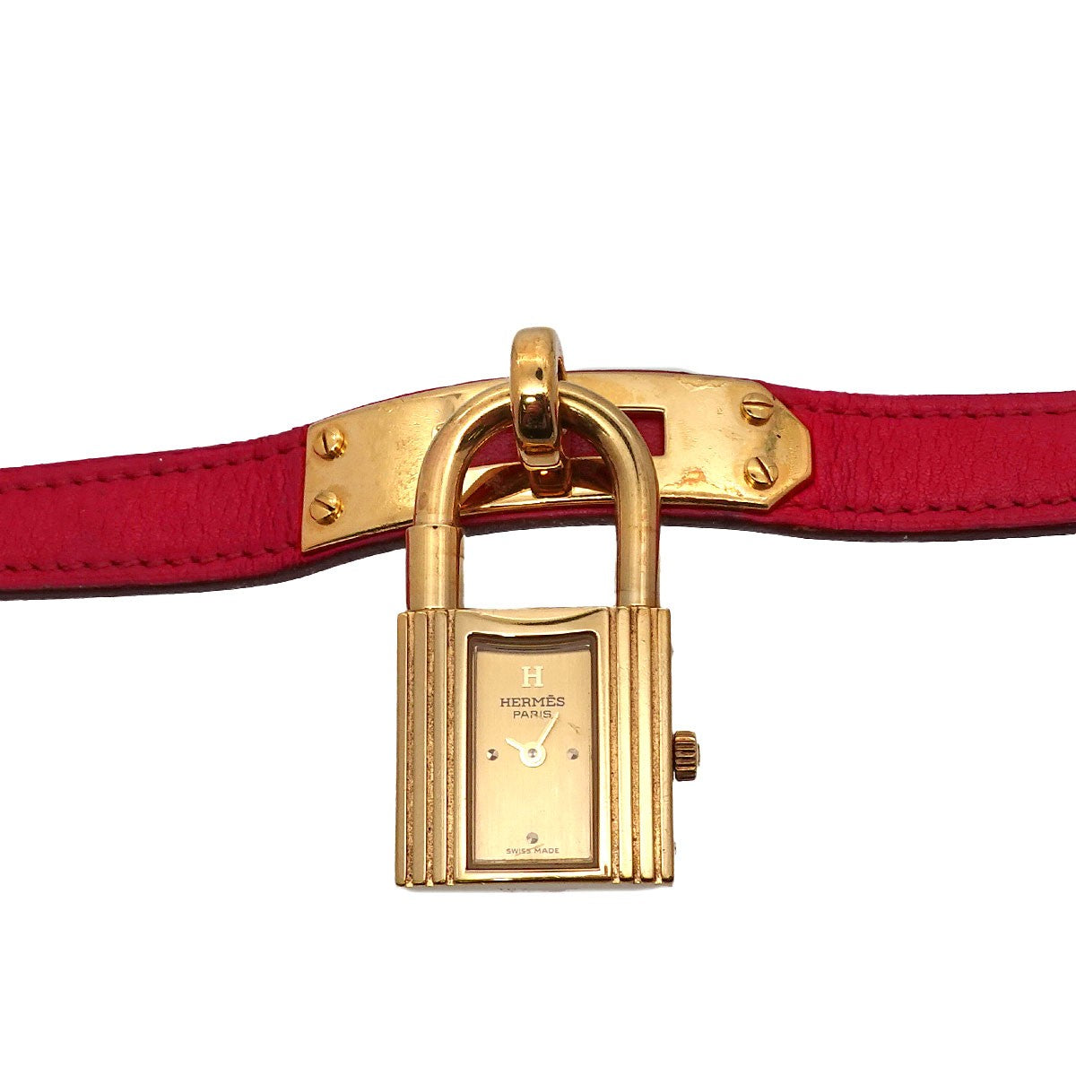 HERMES Kelly Watches Quartz Gold Dial Vintage Cadena Ladies Watch 903009820